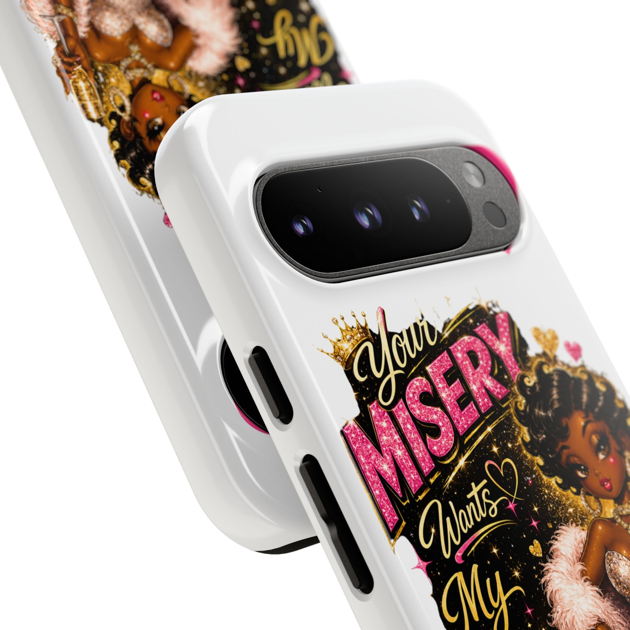 Phone Case — "Your Misery Wants My Company" Retro Graffiti Design