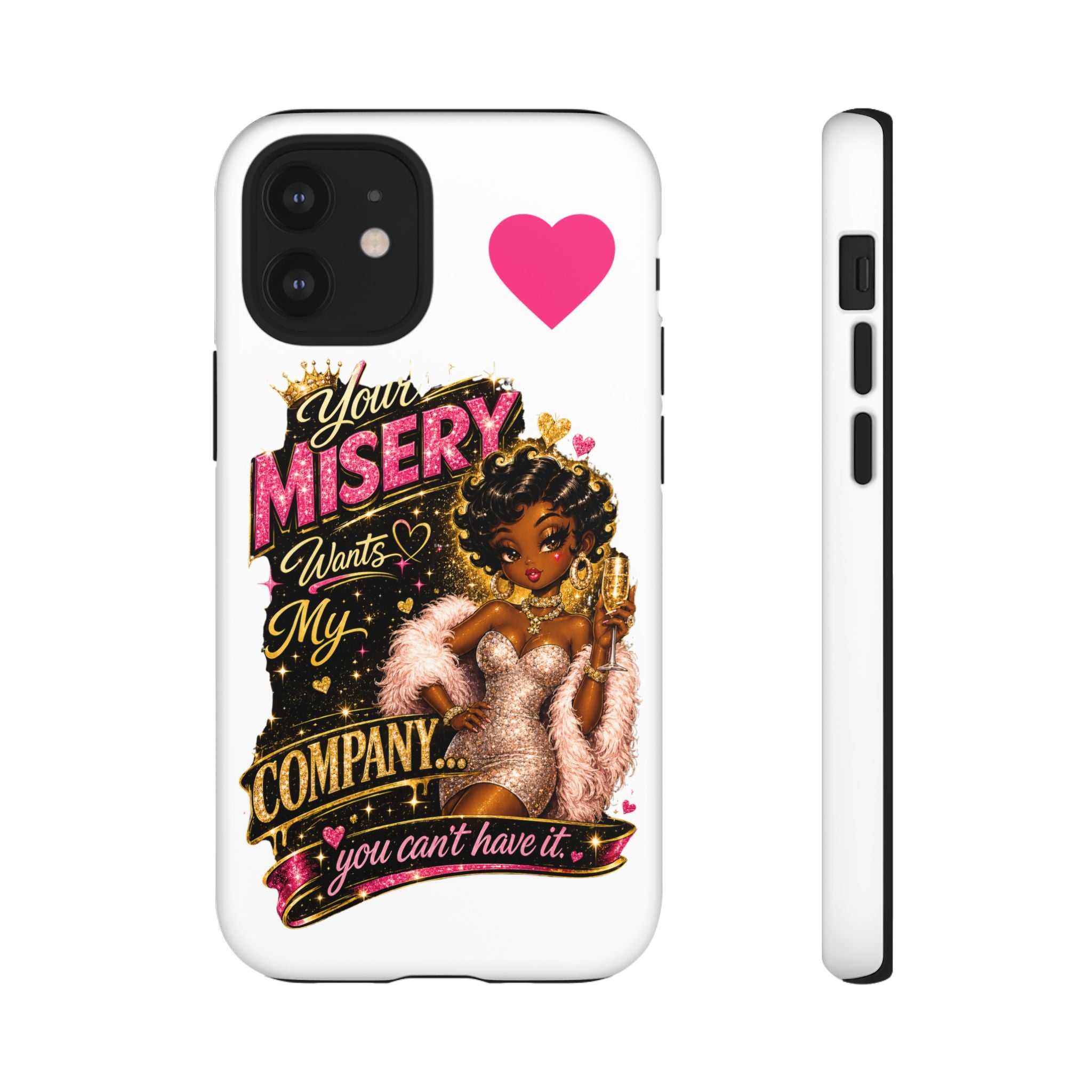 Phone Case — "Your Misery Wants My Company" Retro Graffiti Design