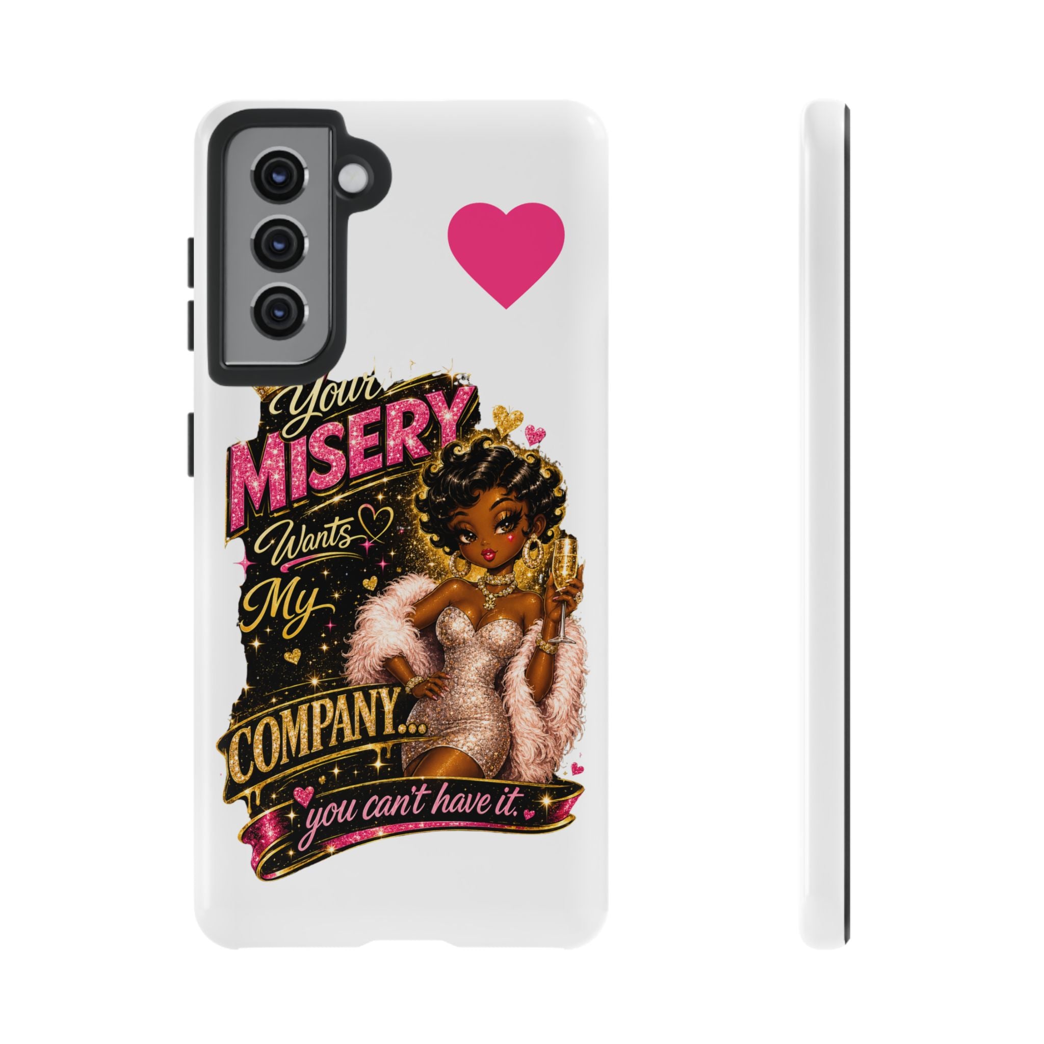 Phone Case — "Your Misery Wants My Company" Retro Graffiti Design