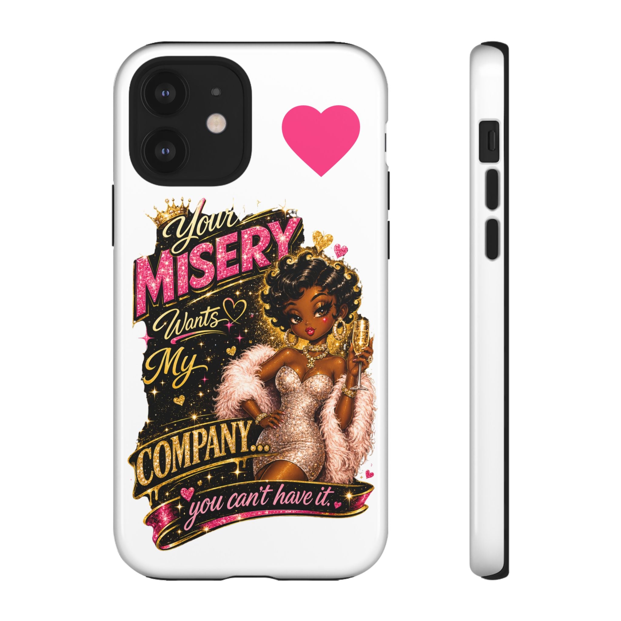 Phone Case — "Your Misery Wants My Company" Retro Graffiti Design