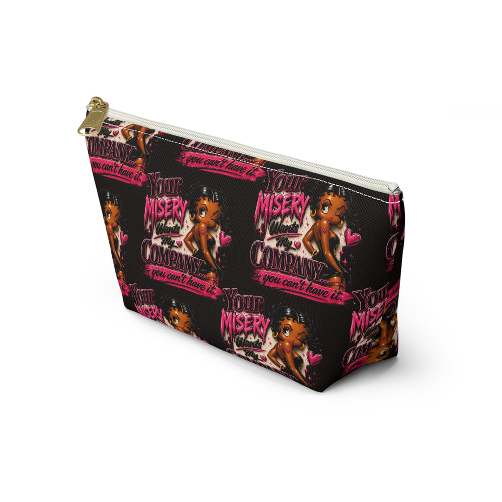 Black Betty Boop Your Misery Wants My Company Accessory Pattern Pouch