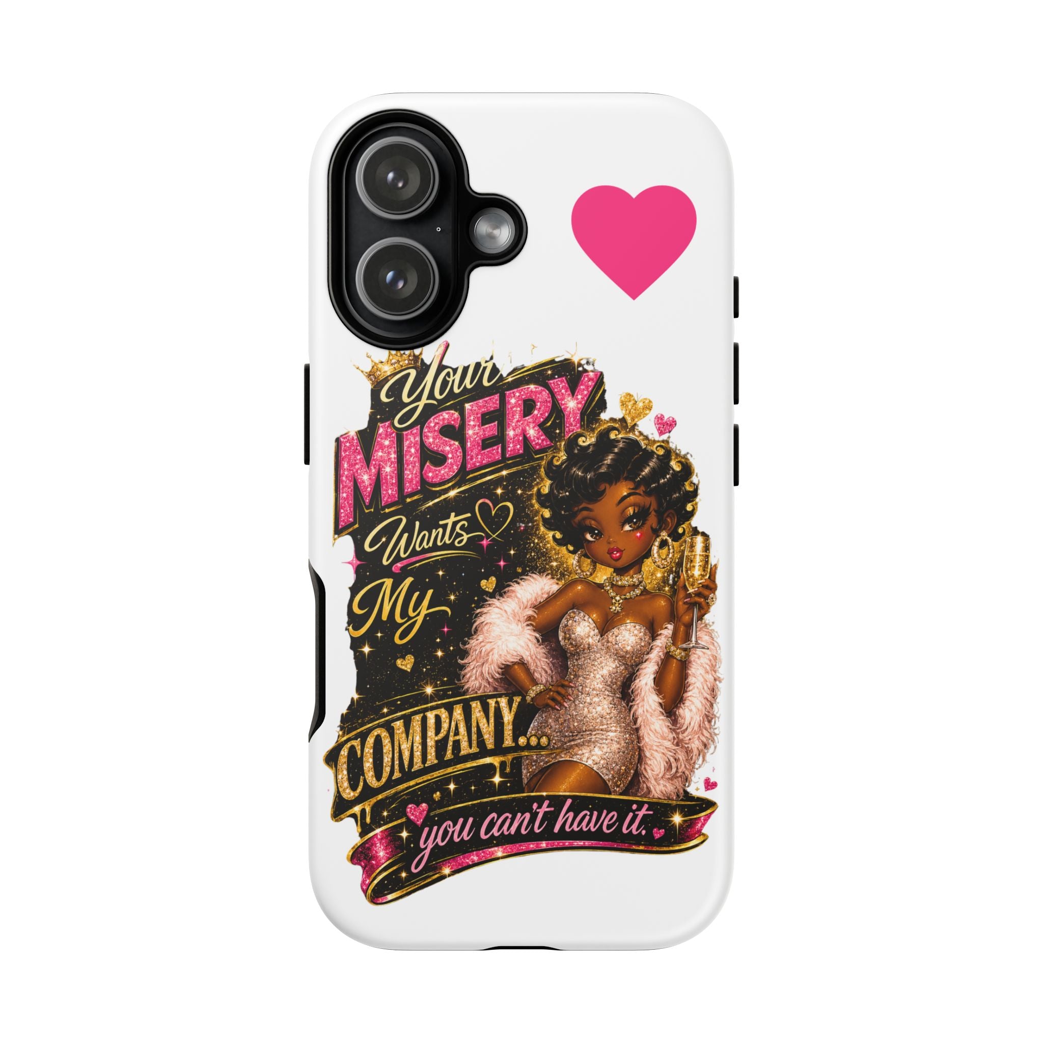 Phone Case — "Your Misery Wants My Company" Retro Graffiti Design