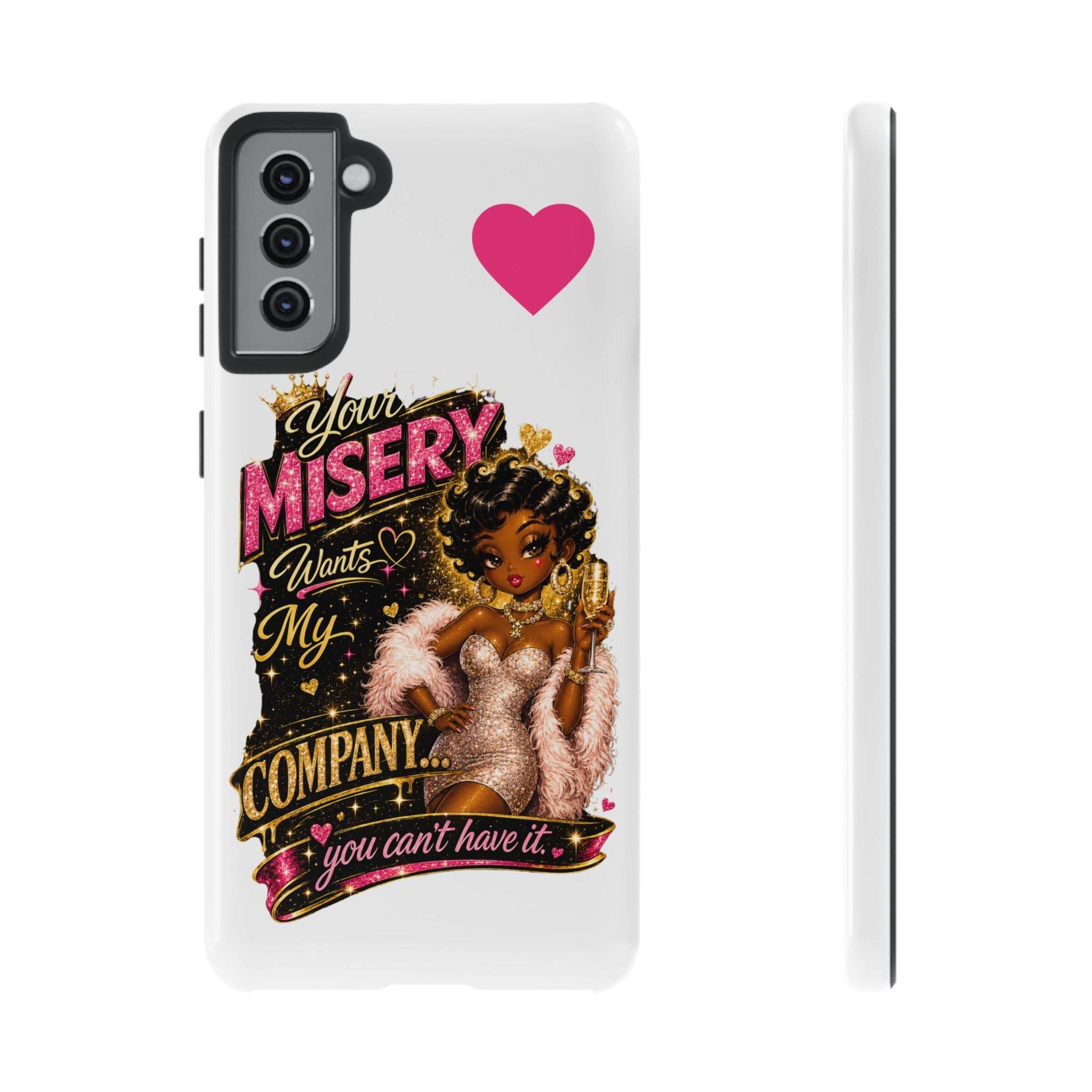 Phone Case — "Your Misery Wants My Company" Retro Graffiti Design