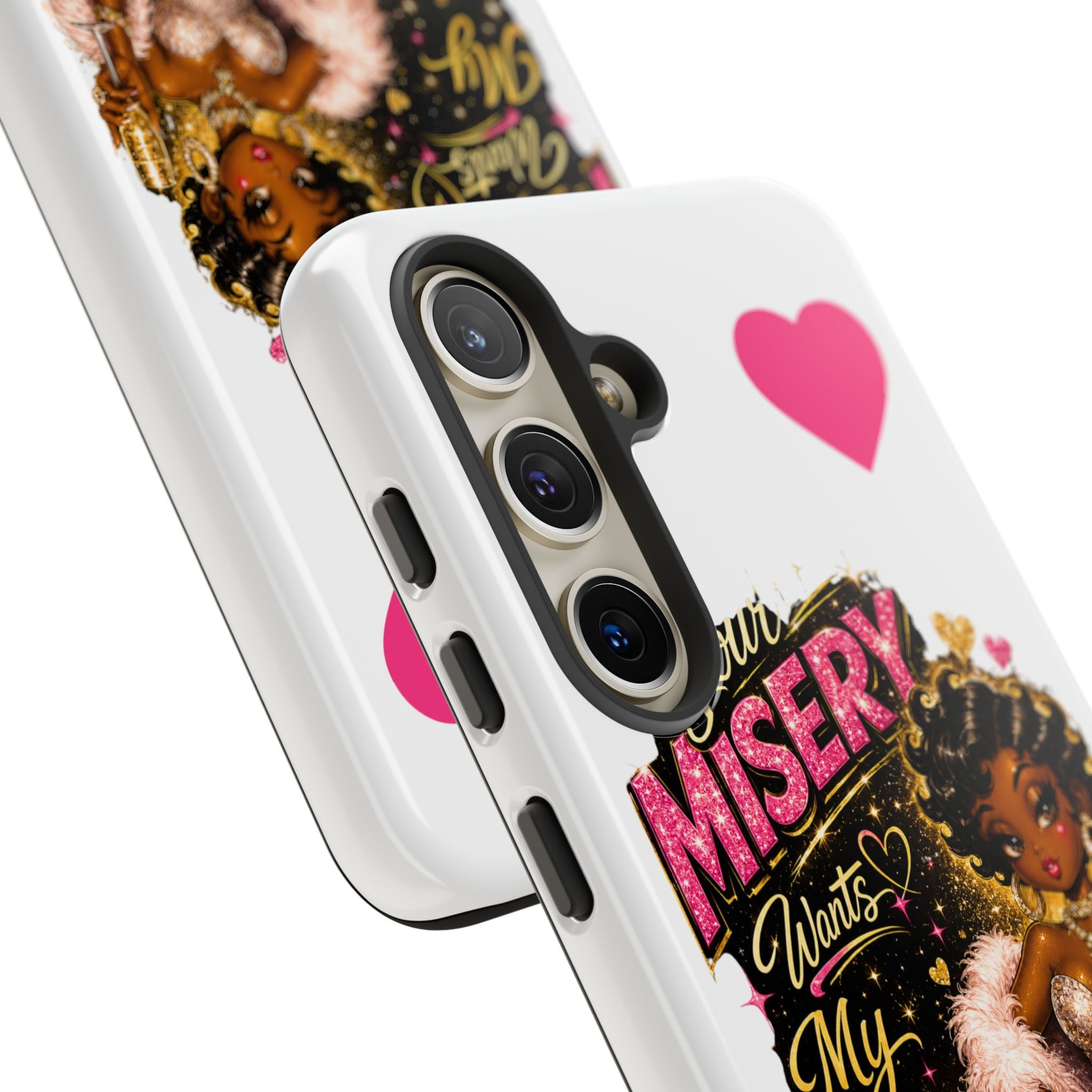 Phone Case — "Your Misery Wants My Company" Retro Graffiti Design