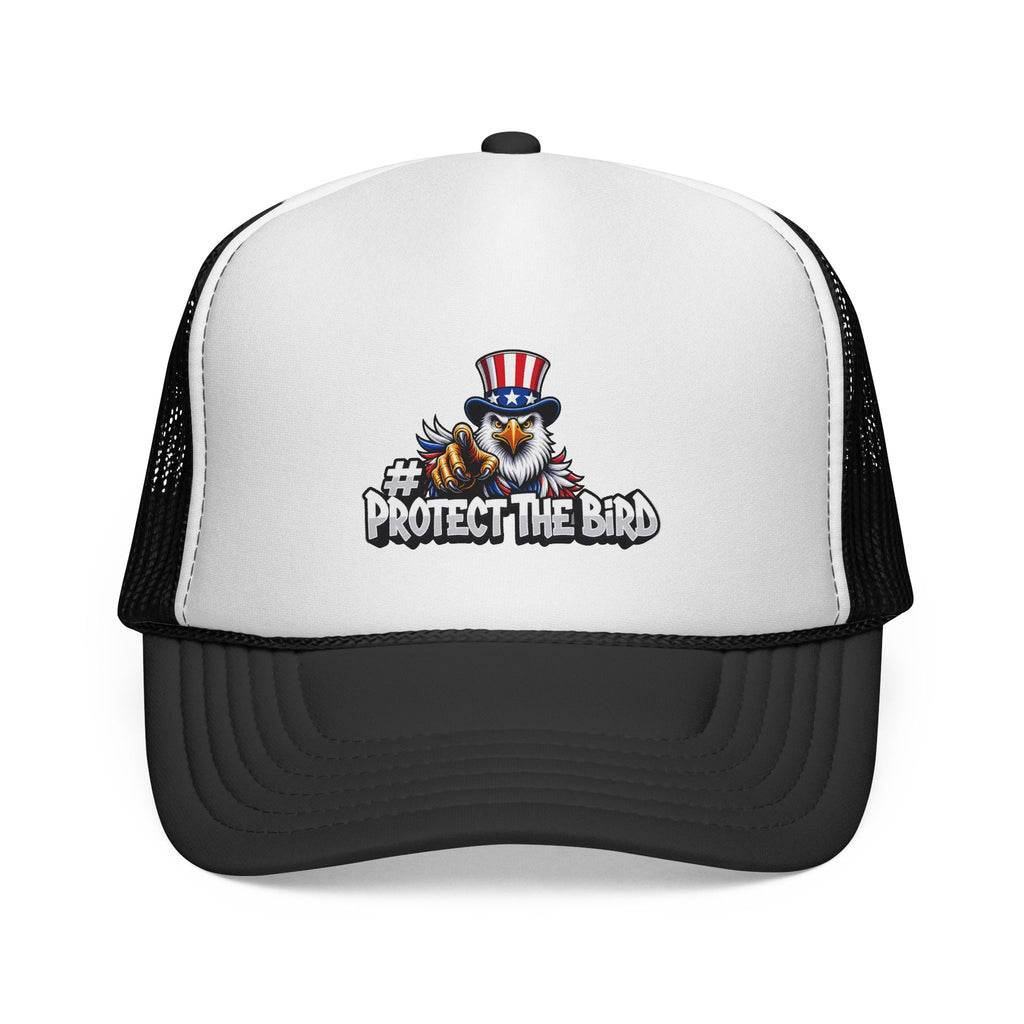 Trucker Cap — "Protect The Bird" Patriotic Eagle Mesh Hat