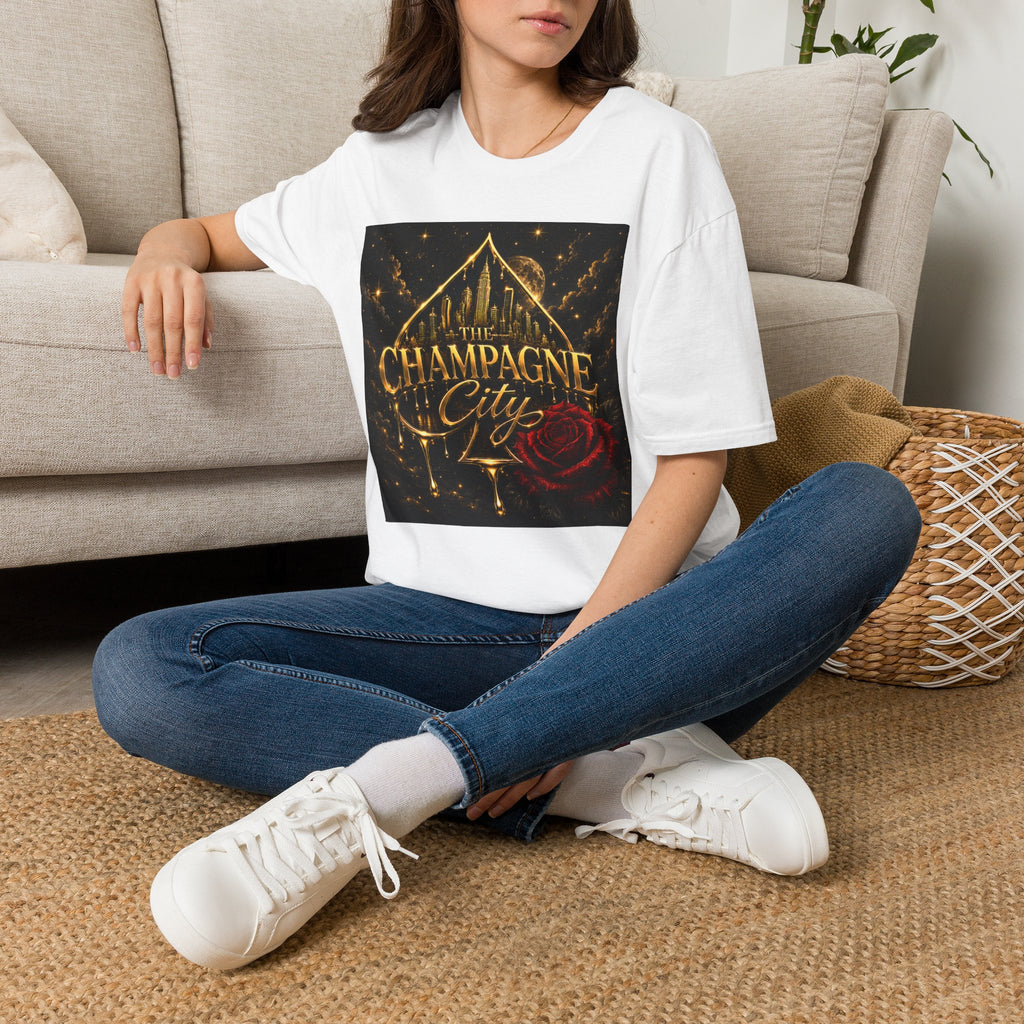 The Champagne City T-Shirt — Golden Skyline Graphic Tee