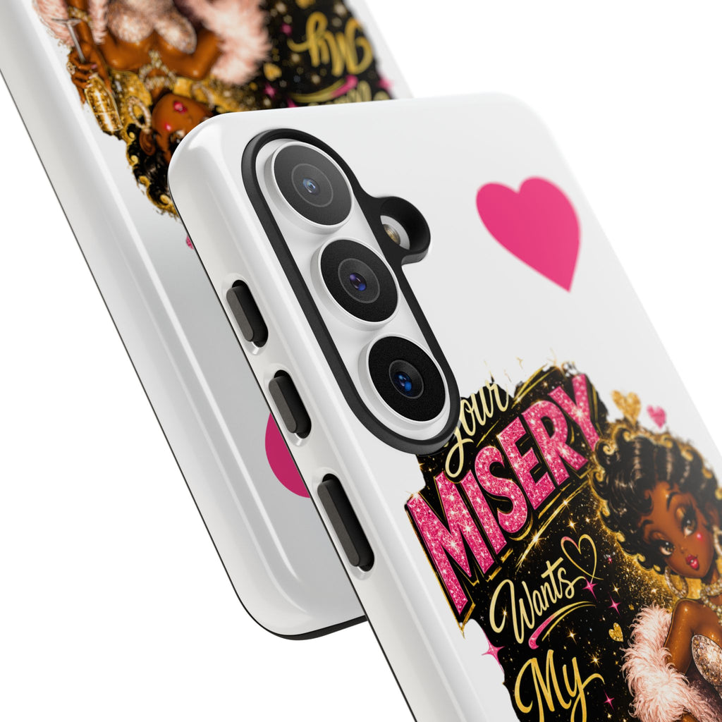 Phone Case — "Your Misery Wants My Company" Retro Graffiti Design