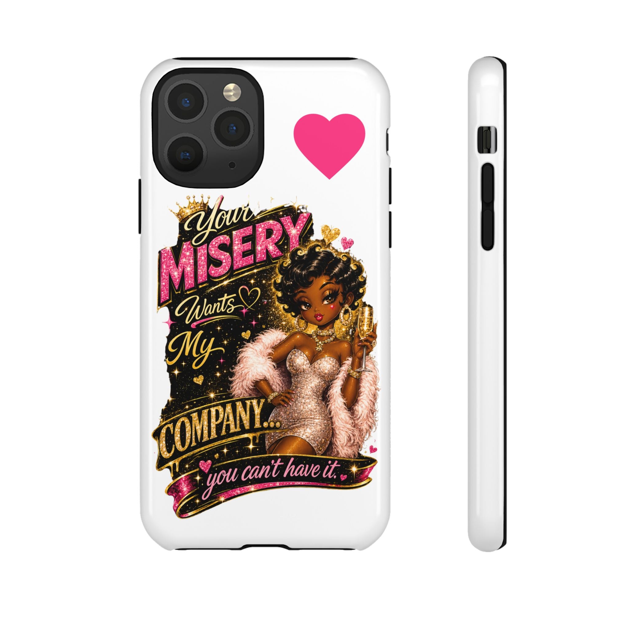 Phone Case — "Your Misery Wants My Company" Retro Graffiti Design