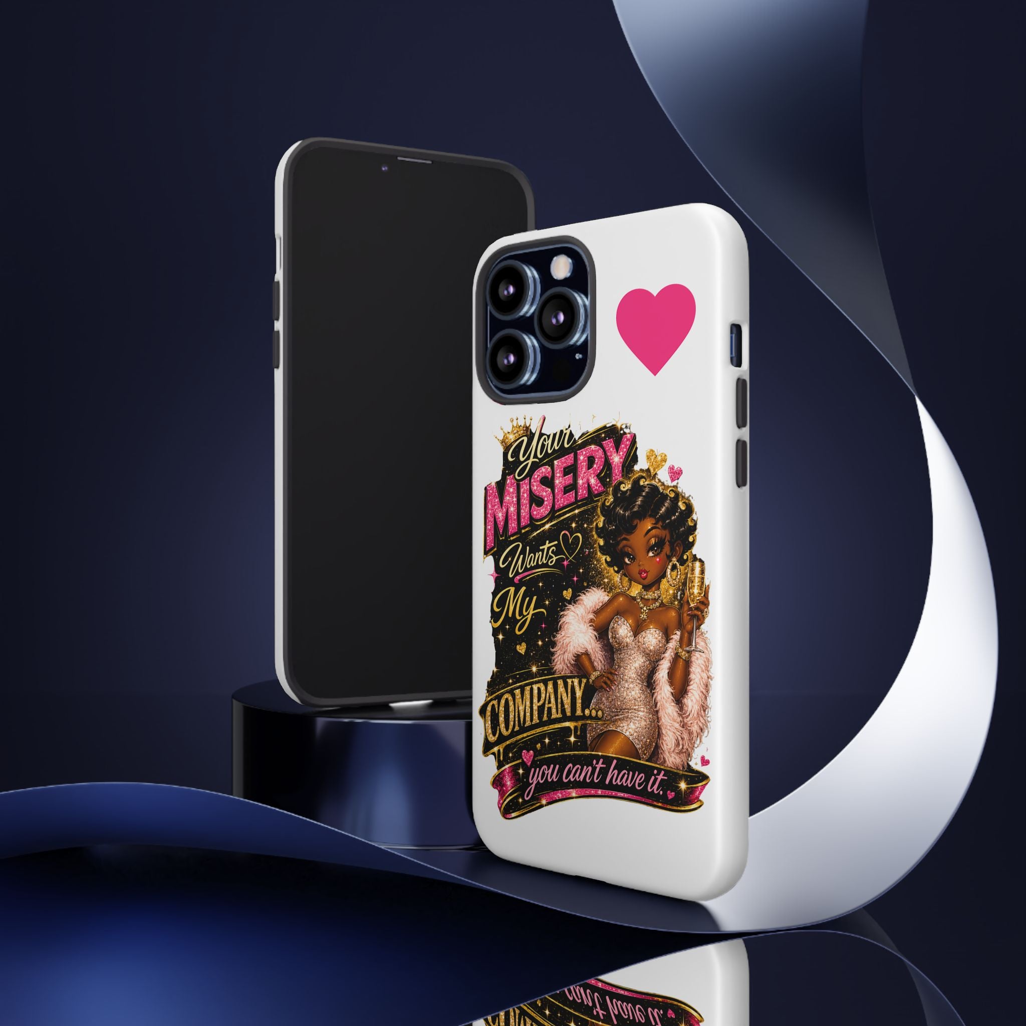 Phone Case — "Your Misery Wants My Company" Retro Graffiti Design