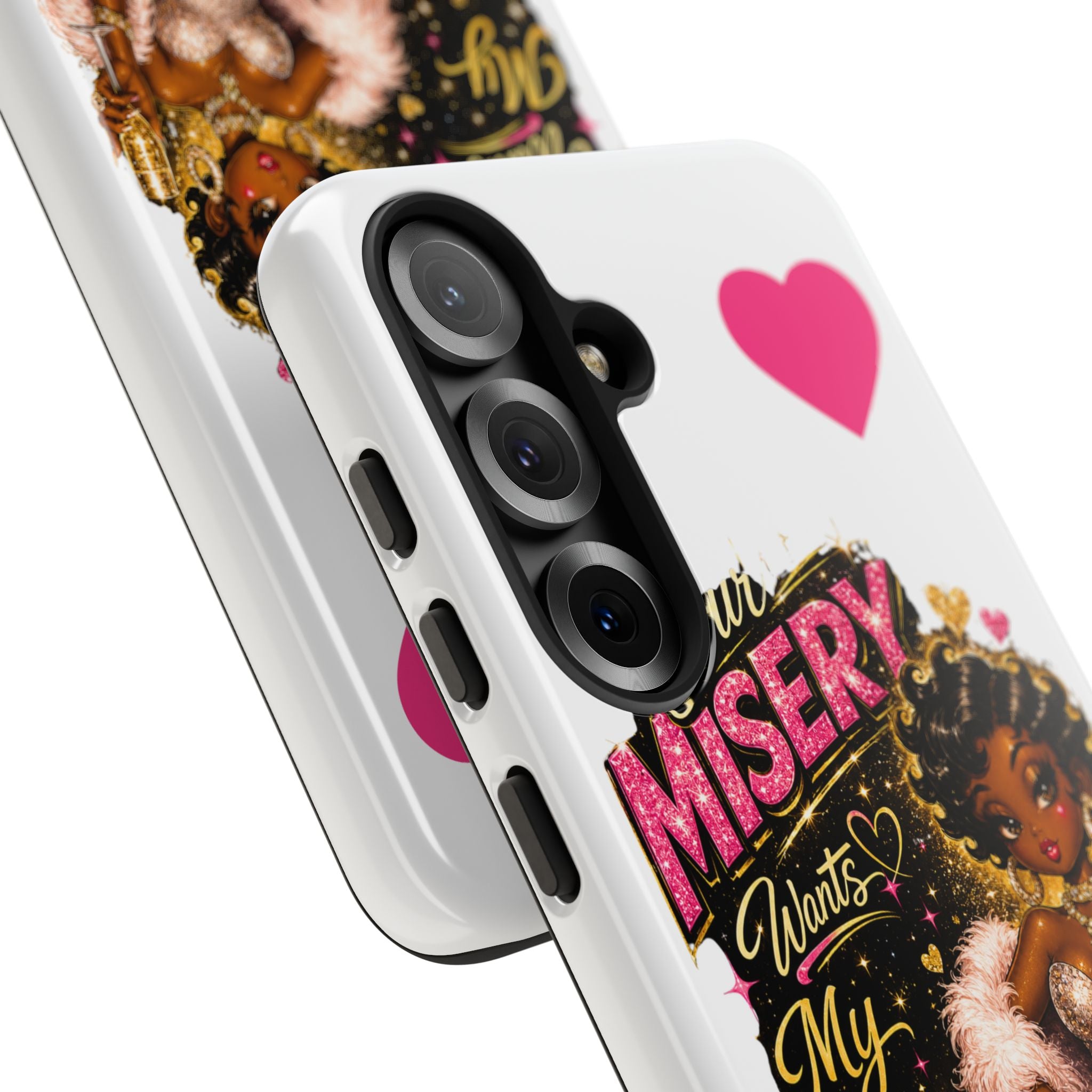 Phone Case — "Your Misery Wants My Company" Retro Graffiti Design