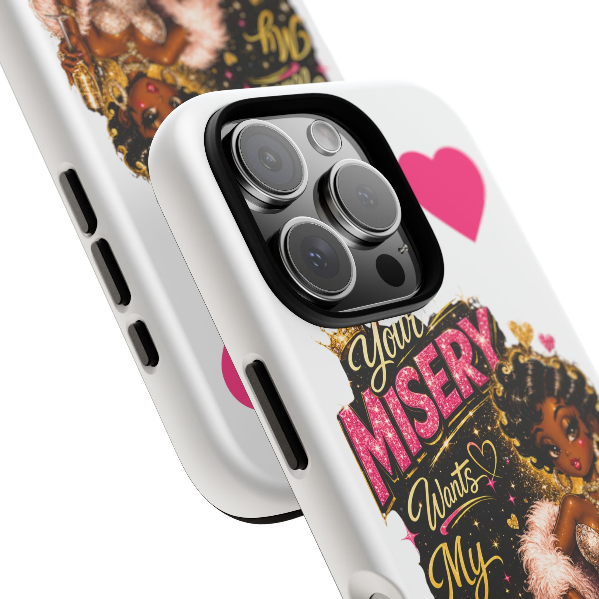 Phone Case — "Your Misery Wants My Company" Retro Graffiti Design
