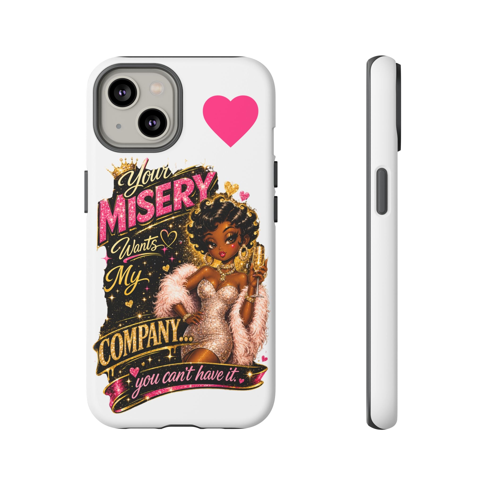 Phone Case — "Your Misery Wants My Company" Retro Graffiti Design