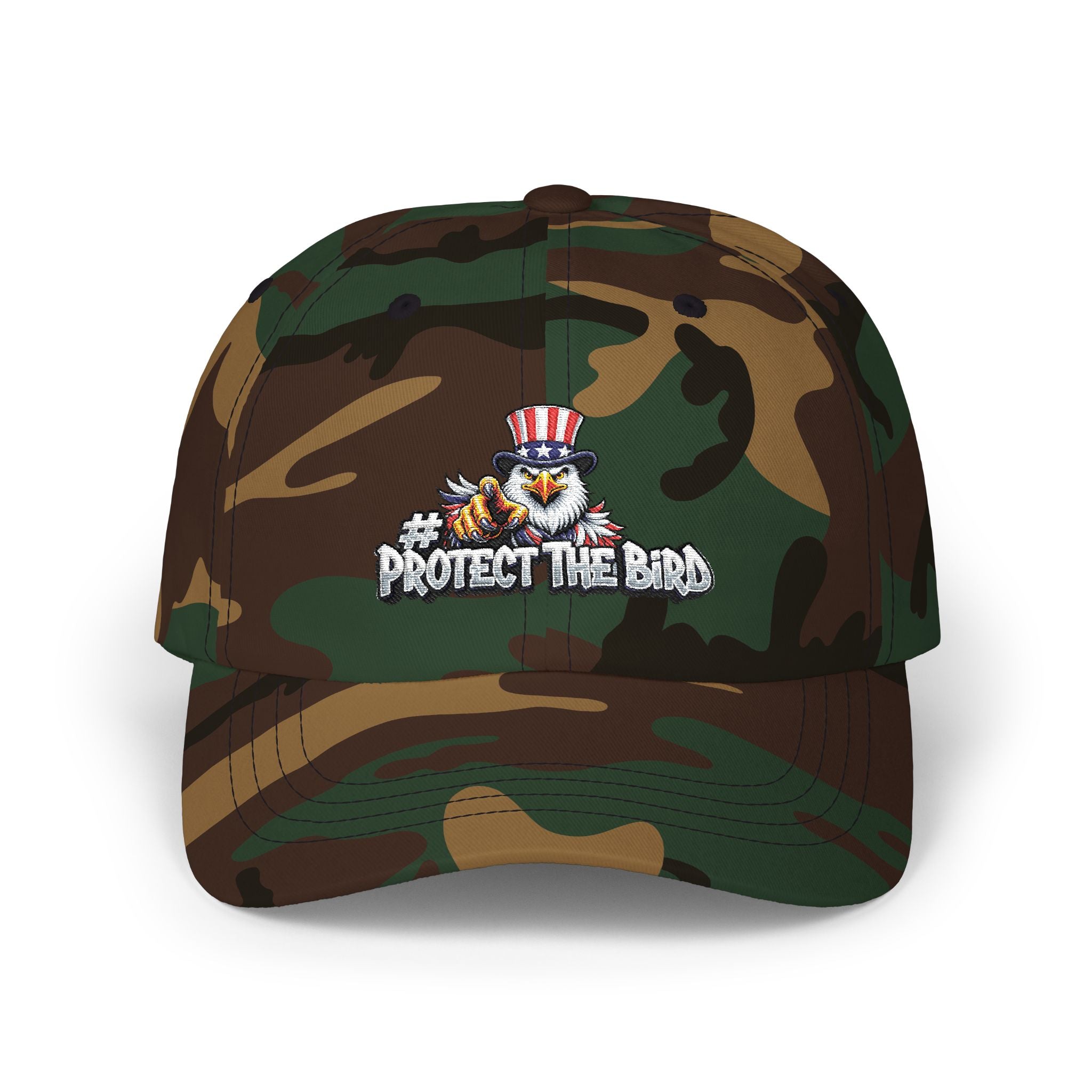 Protect The Bird Dad Cap — Patriotic Uncle Sam Bird Baseball Hat