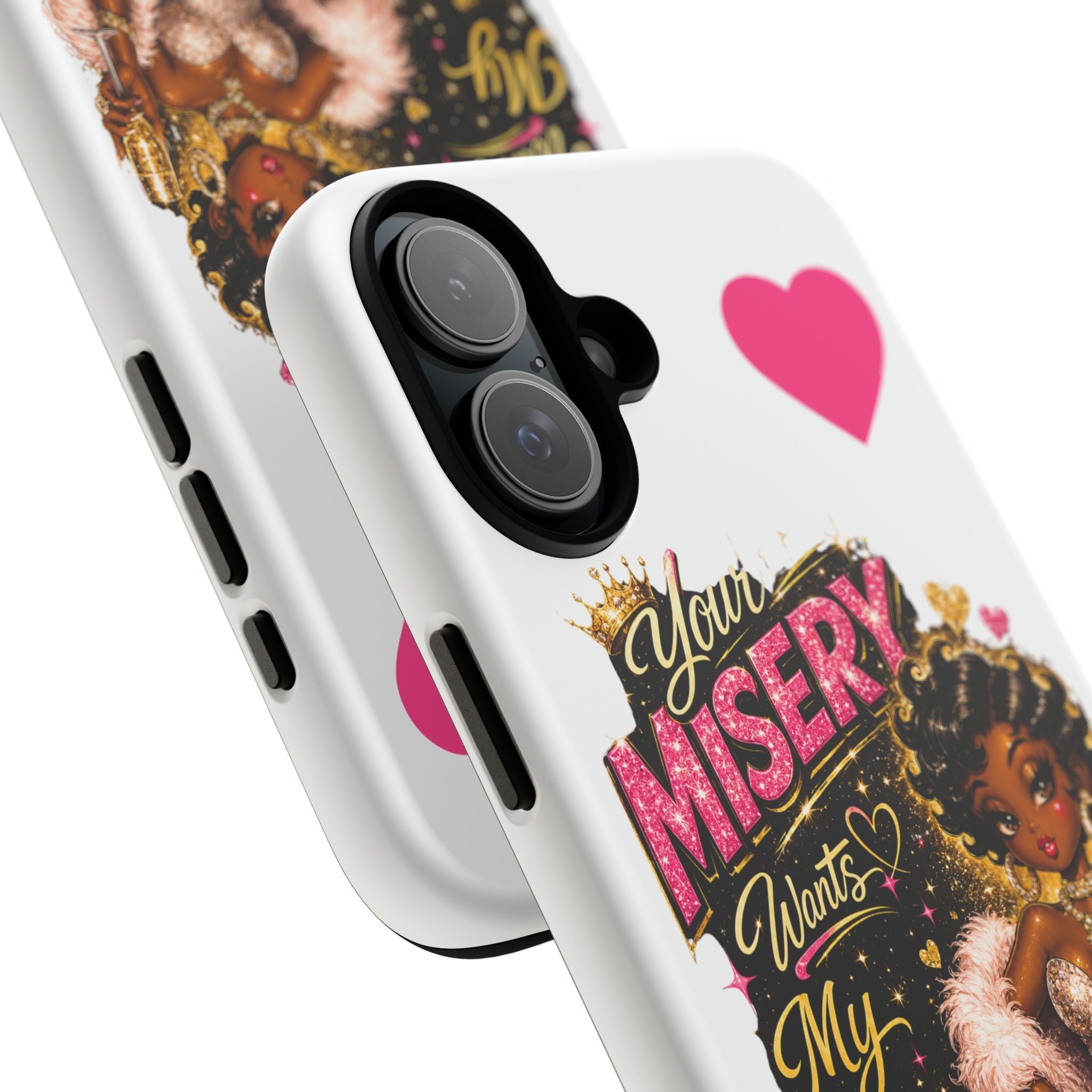 Phone Case — "Your Misery Wants My Company" Retro Graffiti Design