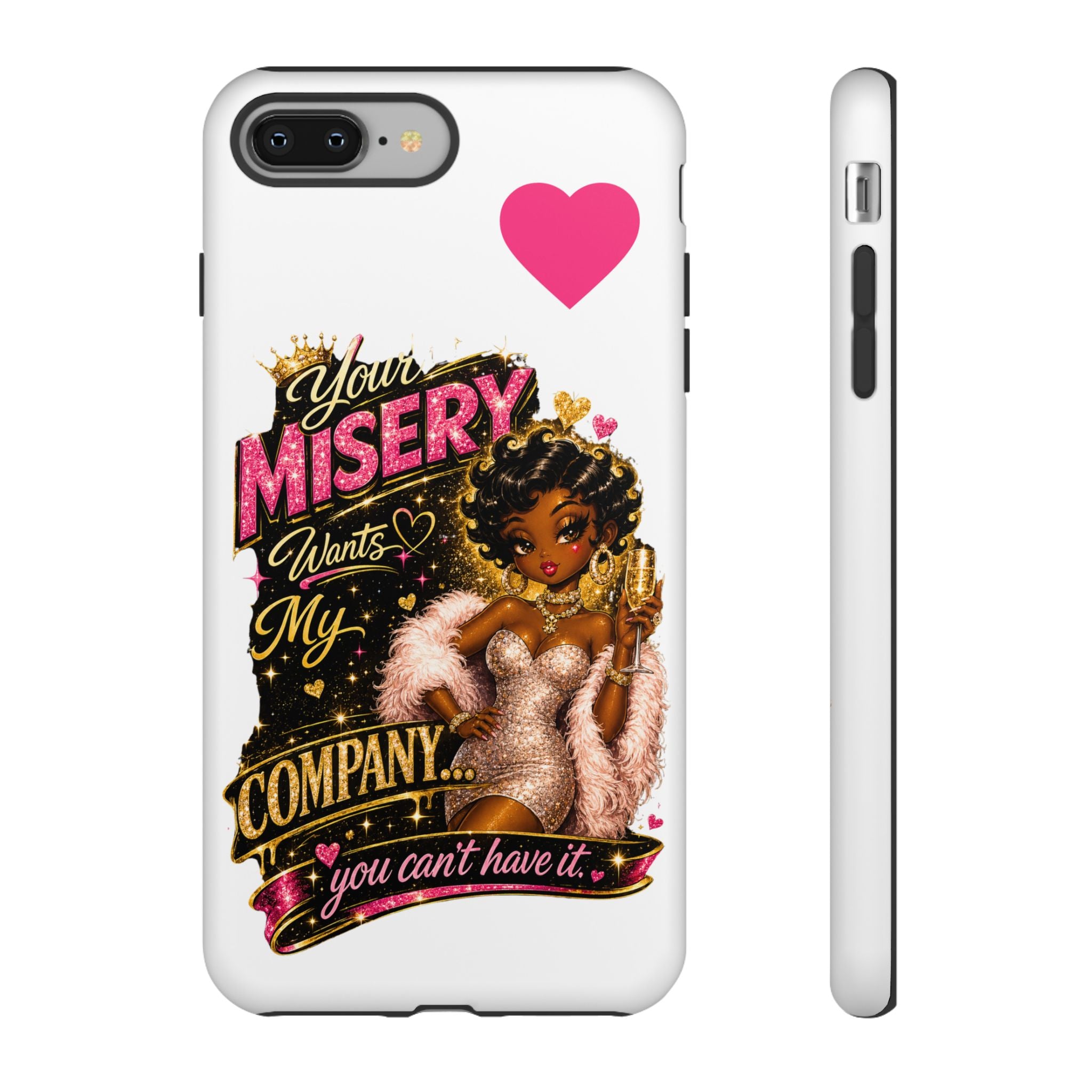 Phone Case — "Your Misery Wants My Company" Retro Graffiti Design