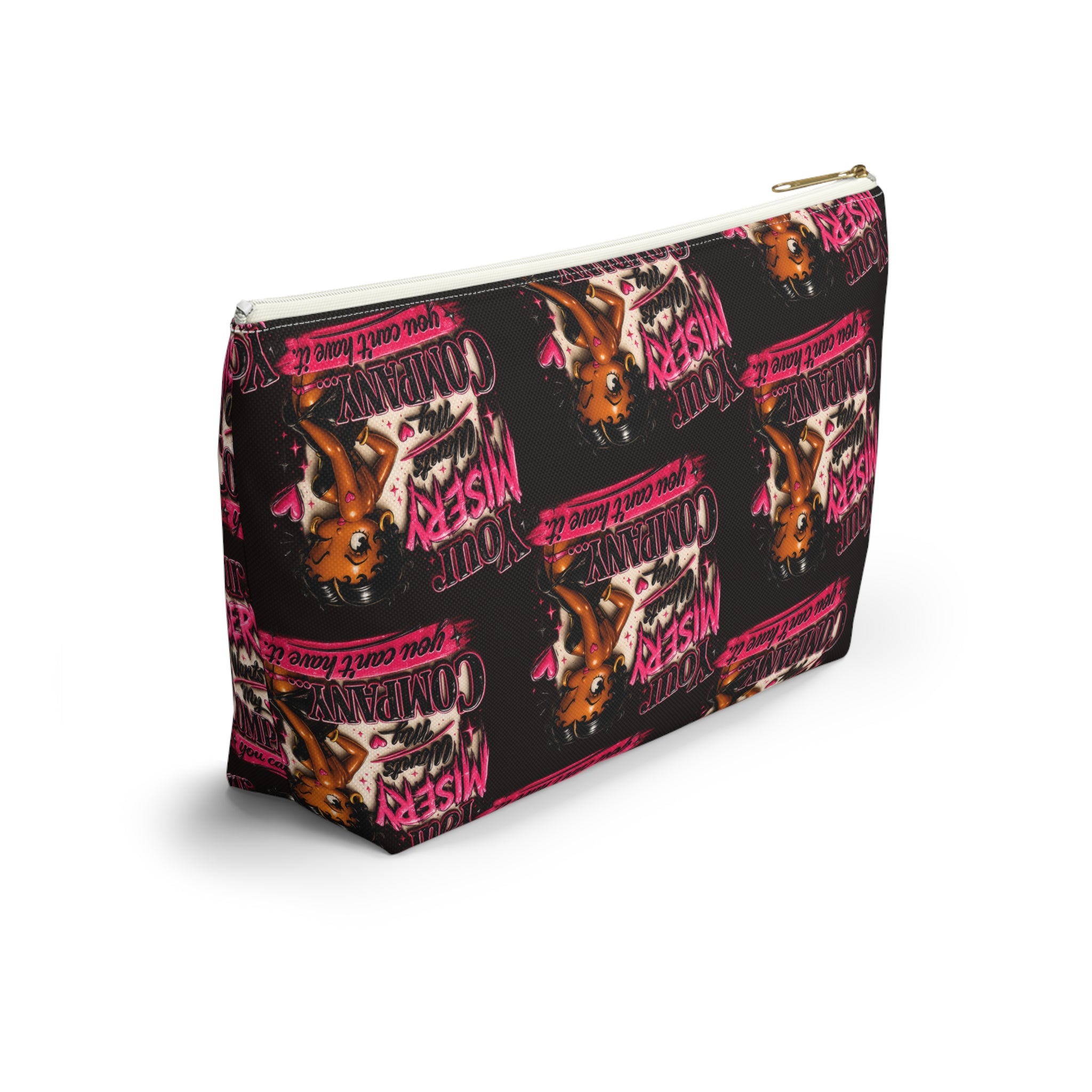 Black Betty Boop Your Misery Wants My Company Accessory Pattern Pouch