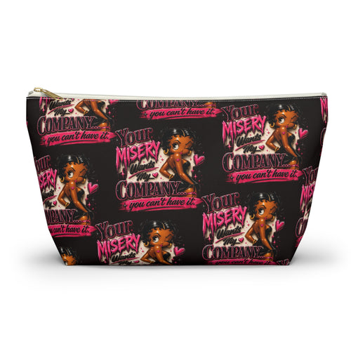 Black Betty Boop Your Misery Wants My Company Accessory Pattern Pouch