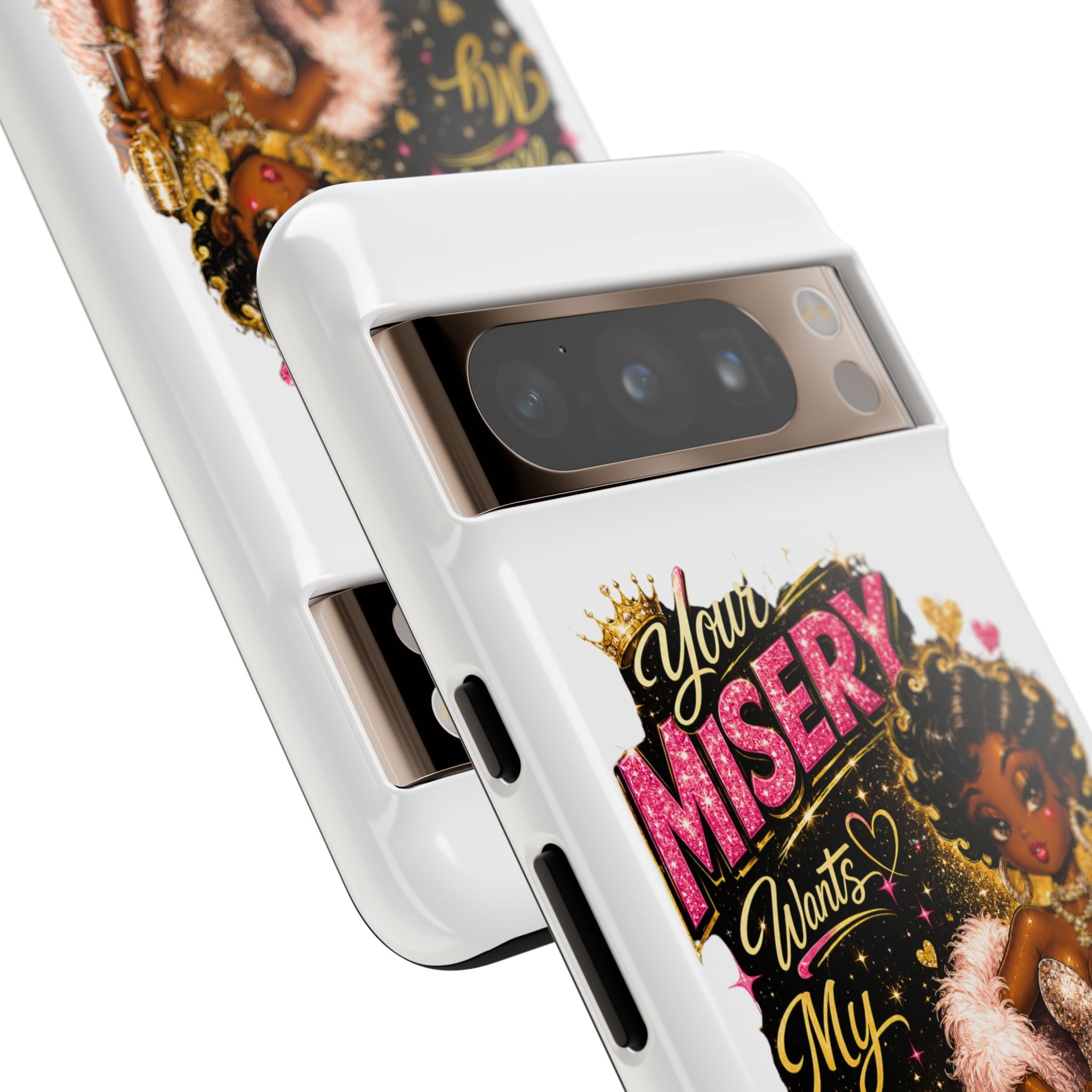 Phone Case — "Your Misery Wants My Company" Retro Graffiti Design