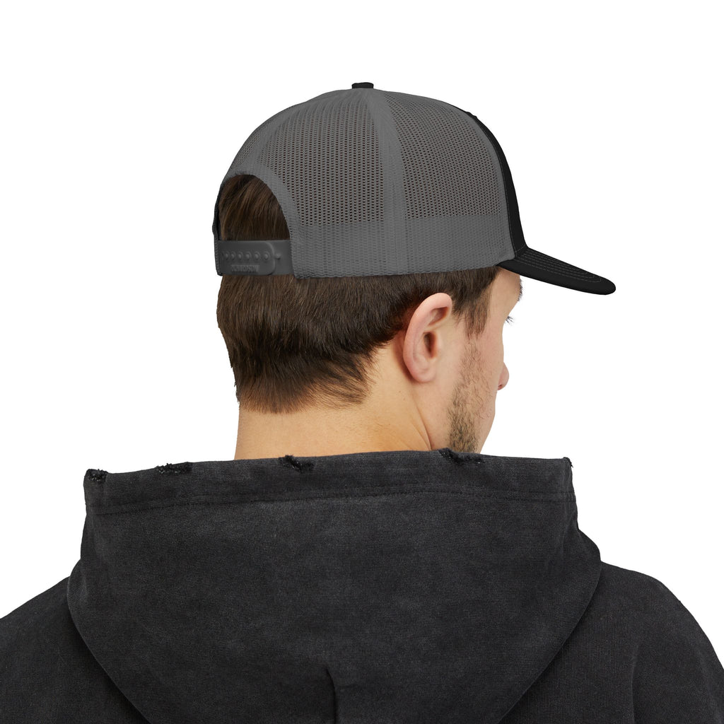 Me -uh- CRATS Signature Embroidered Retro Coin Logo Trucker Cap