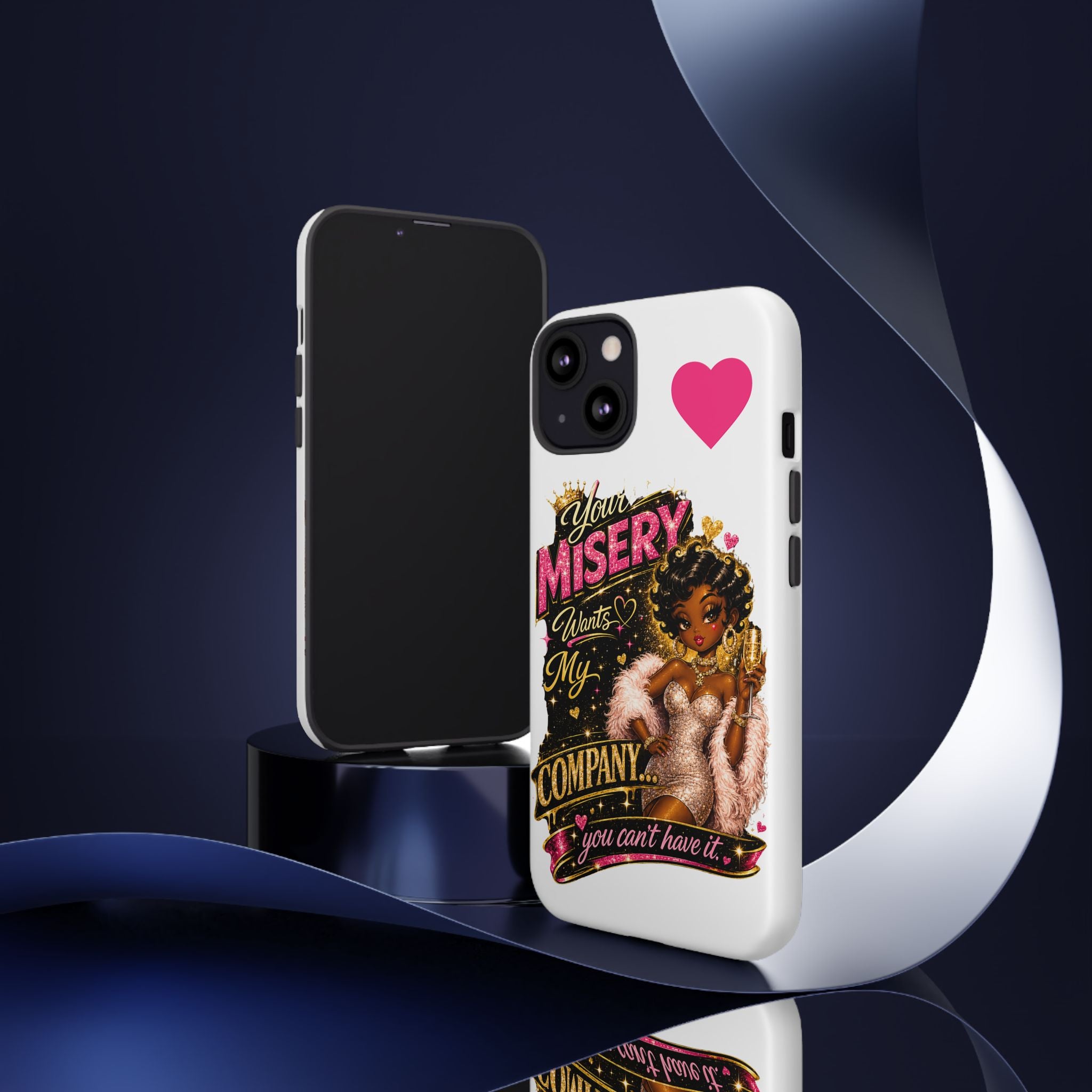 Phone Case — "Your Misery Wants My Company" Retro Graffiti Design