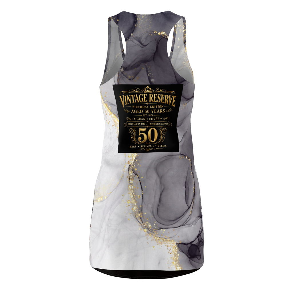Racerback Dress — "Manifest" 50th Vintage Reserve Afrocentric Birthday Design
