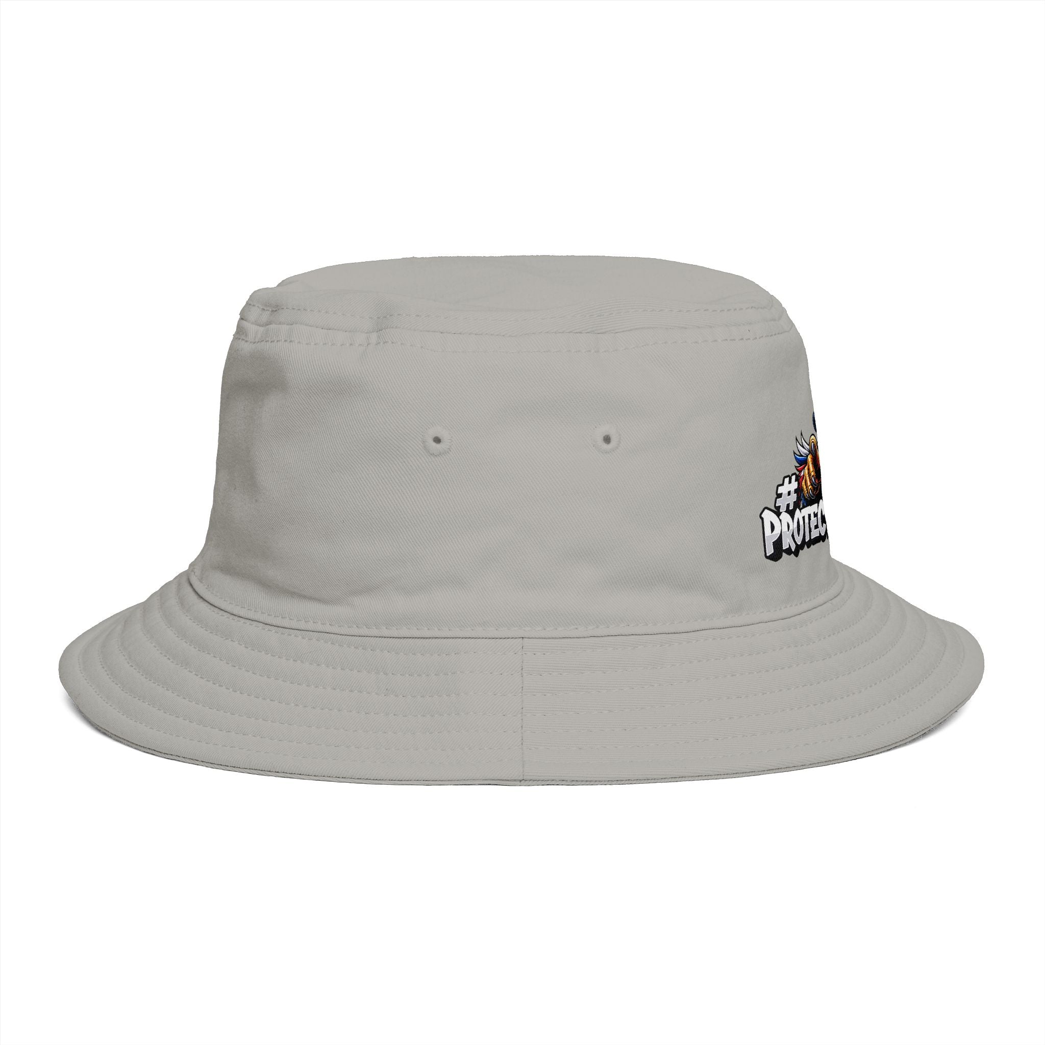 Protect The Bird Patriotic Eagle Bucket Hat — American Flag Uncle Sam Design