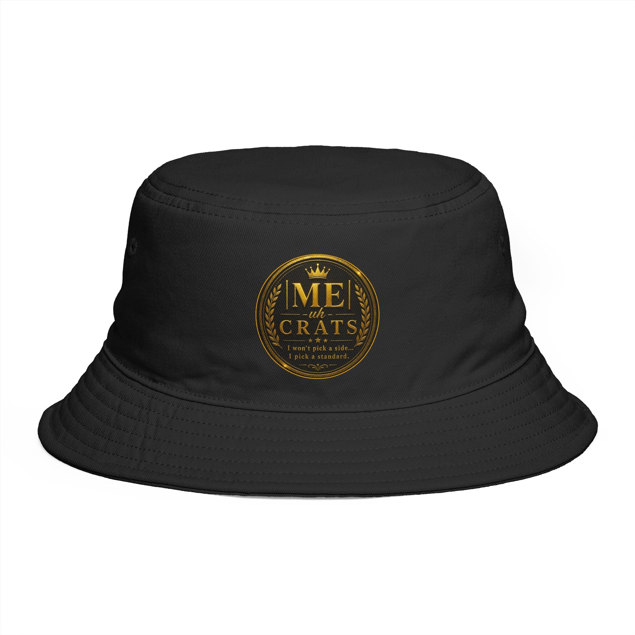 Me -uh- CRATS Bucket Hat — Vintage Gold Crest Signature Edition