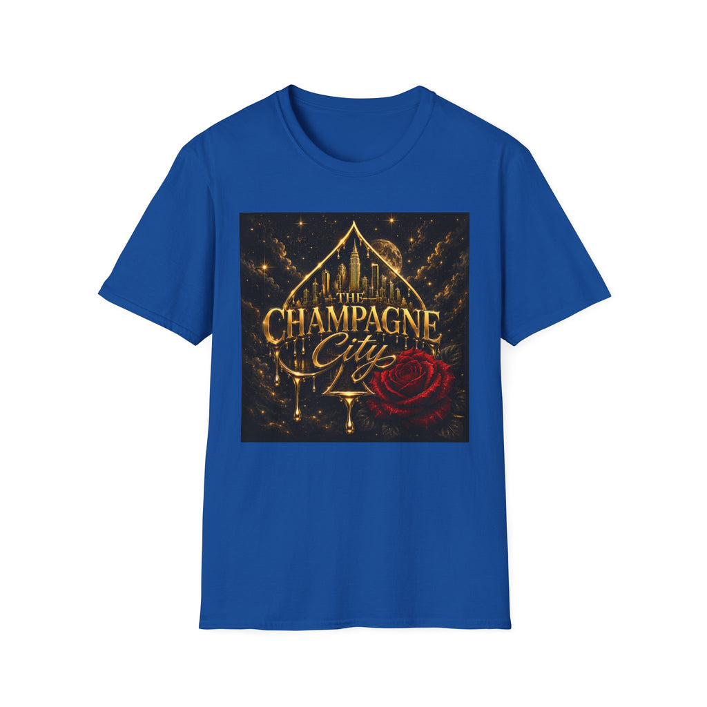 The Champagne City T-Shirt — Golden Skyline Graphic Tee