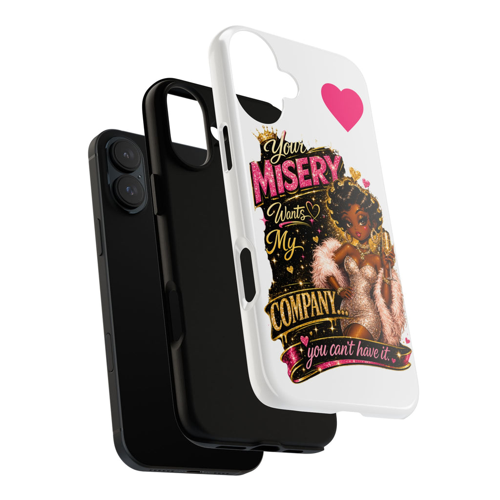Phone Case — "Your Misery Wants My Company" Retro Graffiti Design