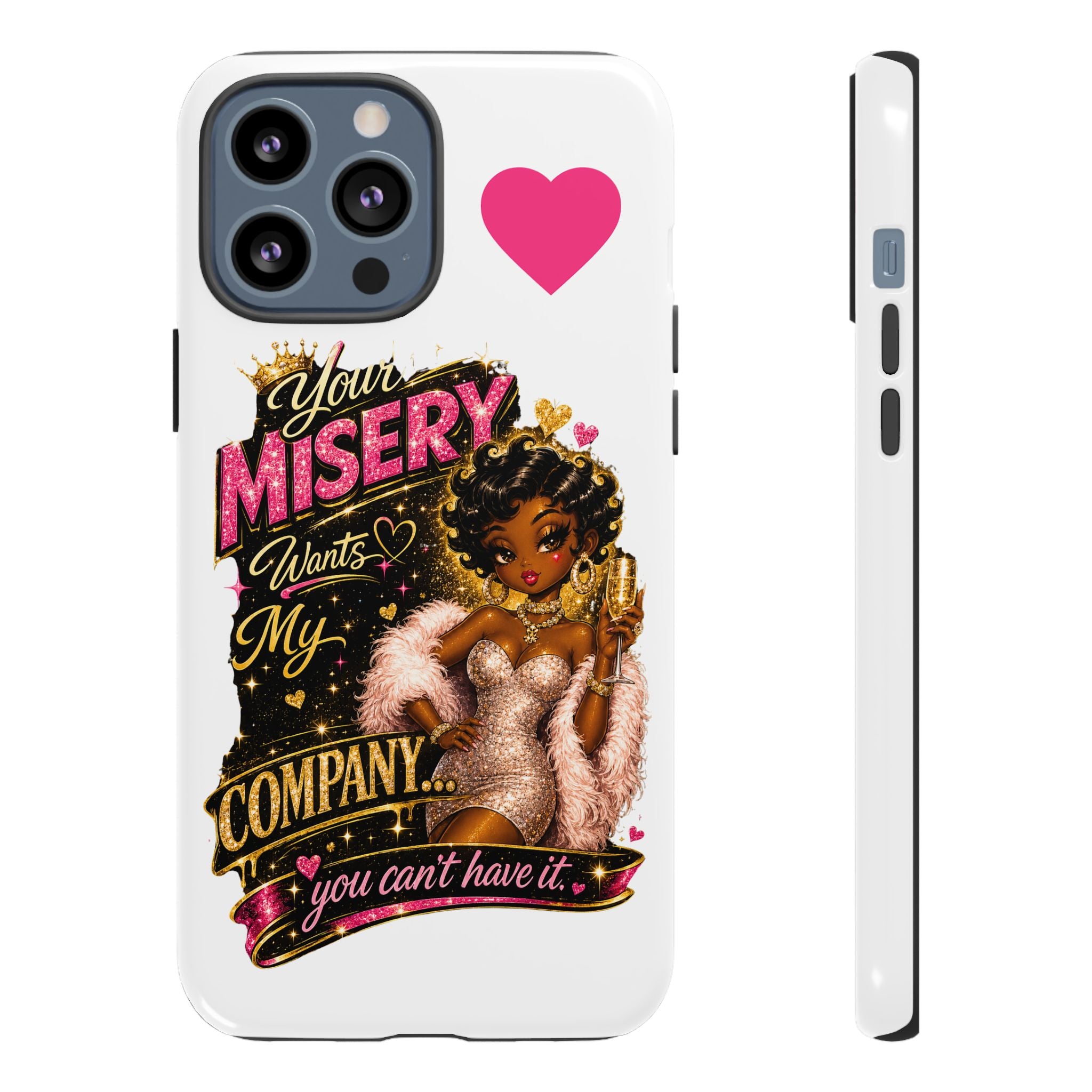 Phone Case — "Your Misery Wants My Company" Retro Graffiti Design
