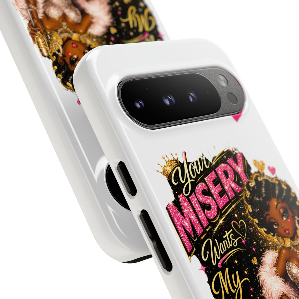 Phone Case — "Your Misery Wants My Company" Retro Graffiti Design