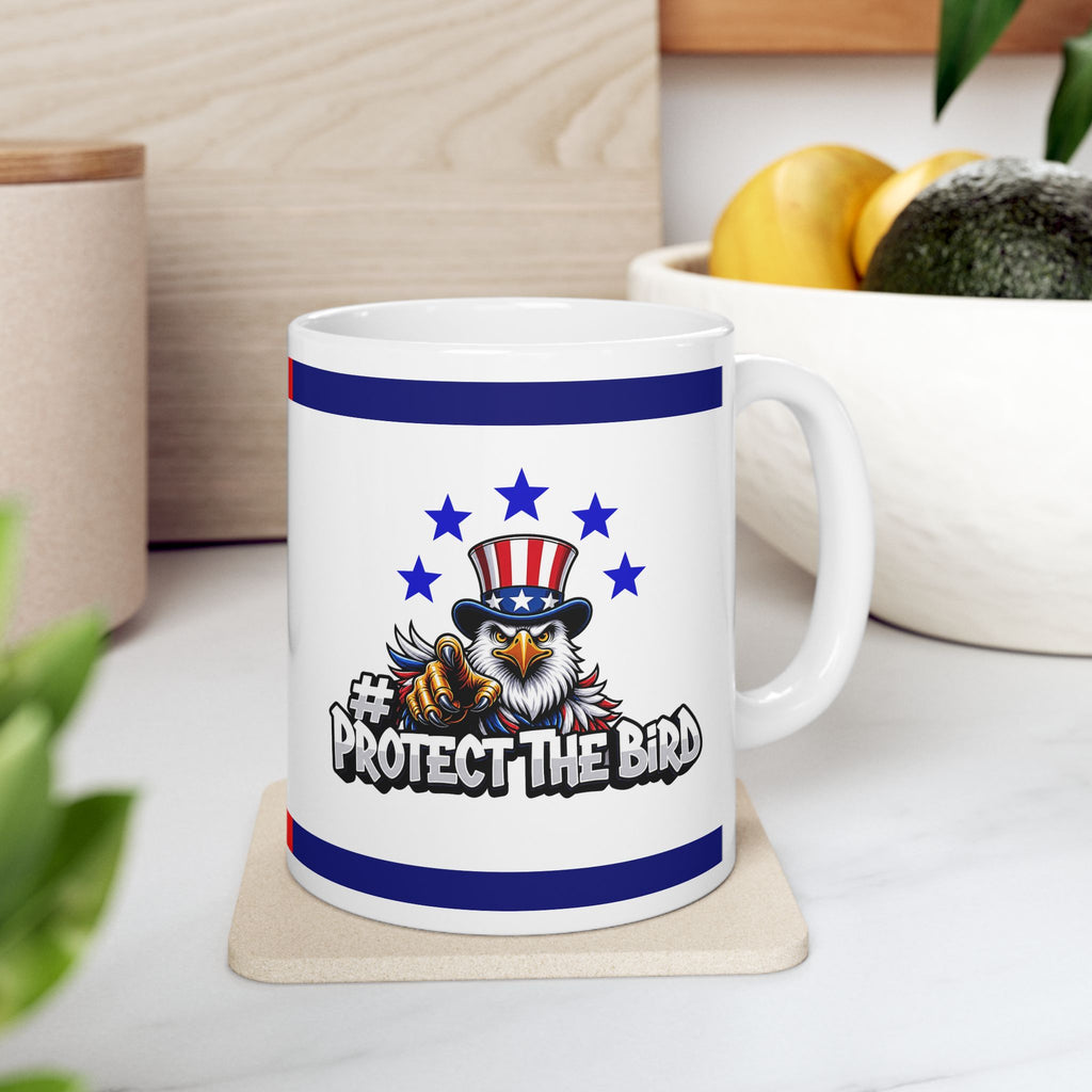 Protect the Bird Ceramic Mug, (11oz, 15oz)