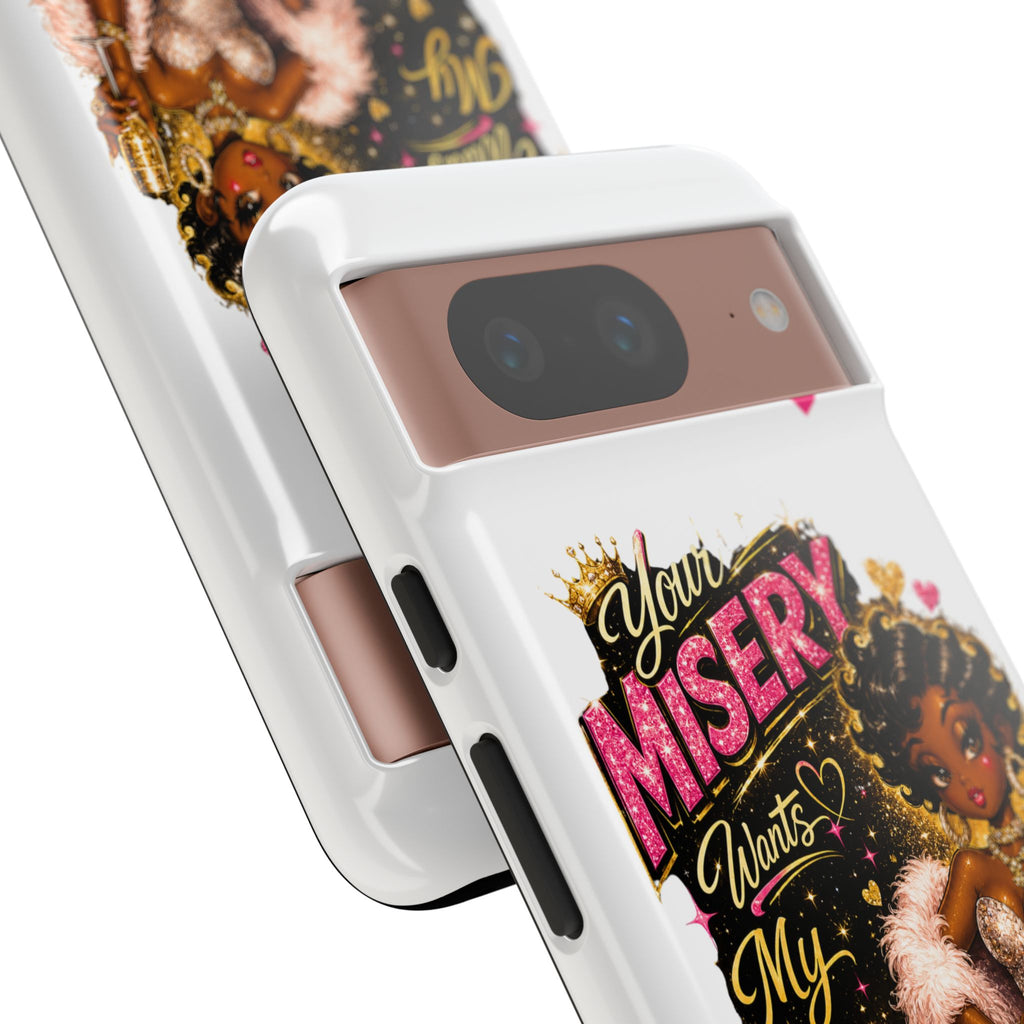 Phone Case — "Your Misery Wants My Company" Retro Graffiti Design