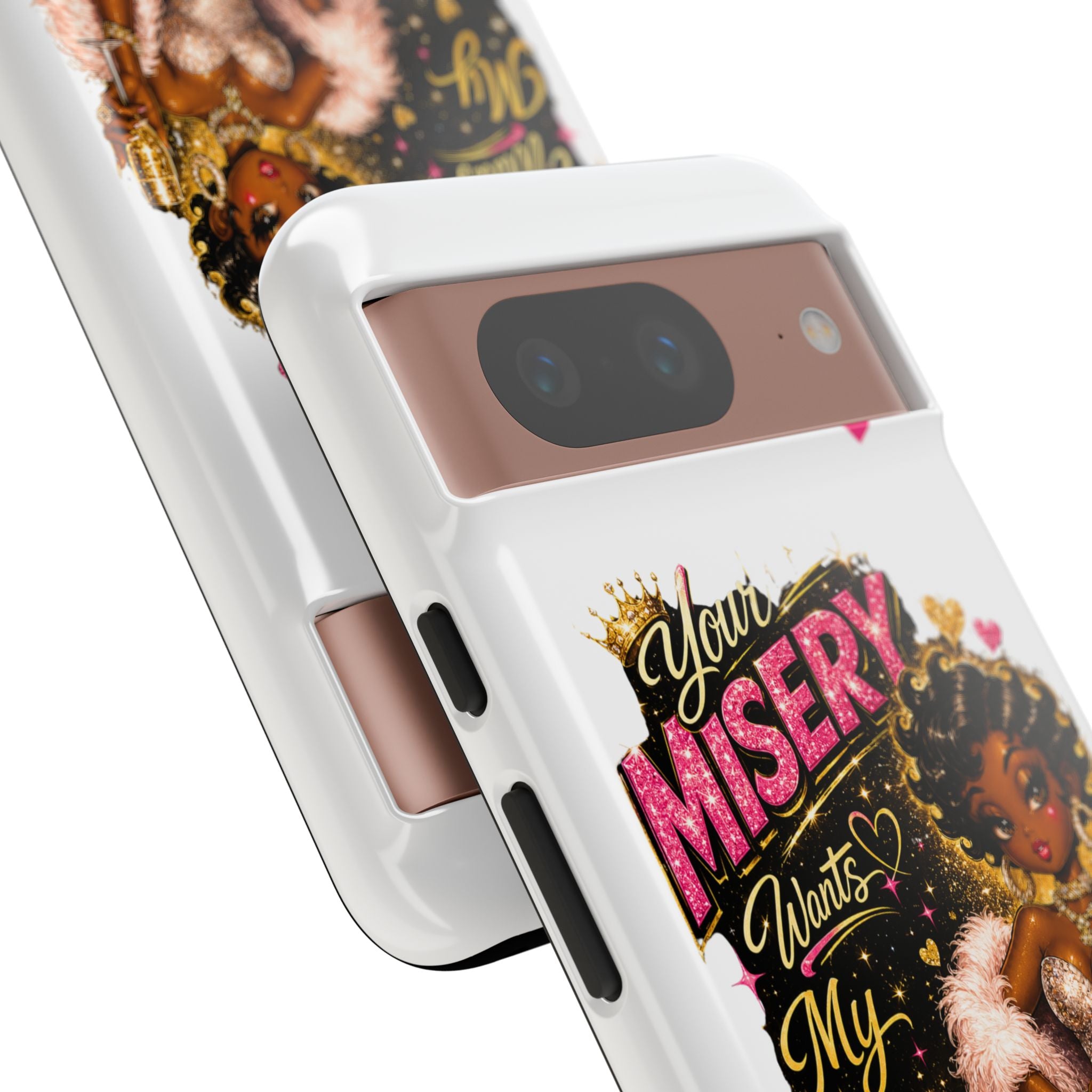 Phone Case — "Your Misery Wants My Company" Retro Graffiti Design