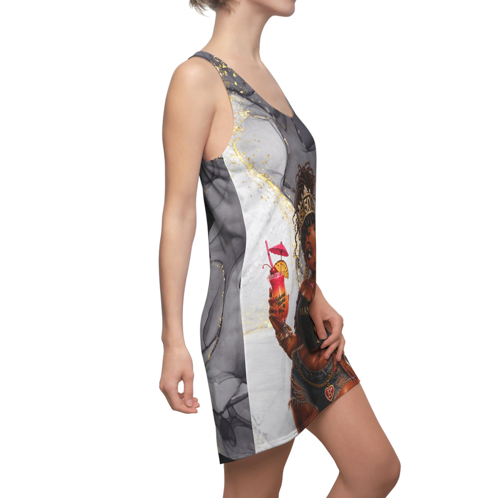 Racerback Dress — "Manifest" 50th Vintage Reserve Afrocentric Birthday Design