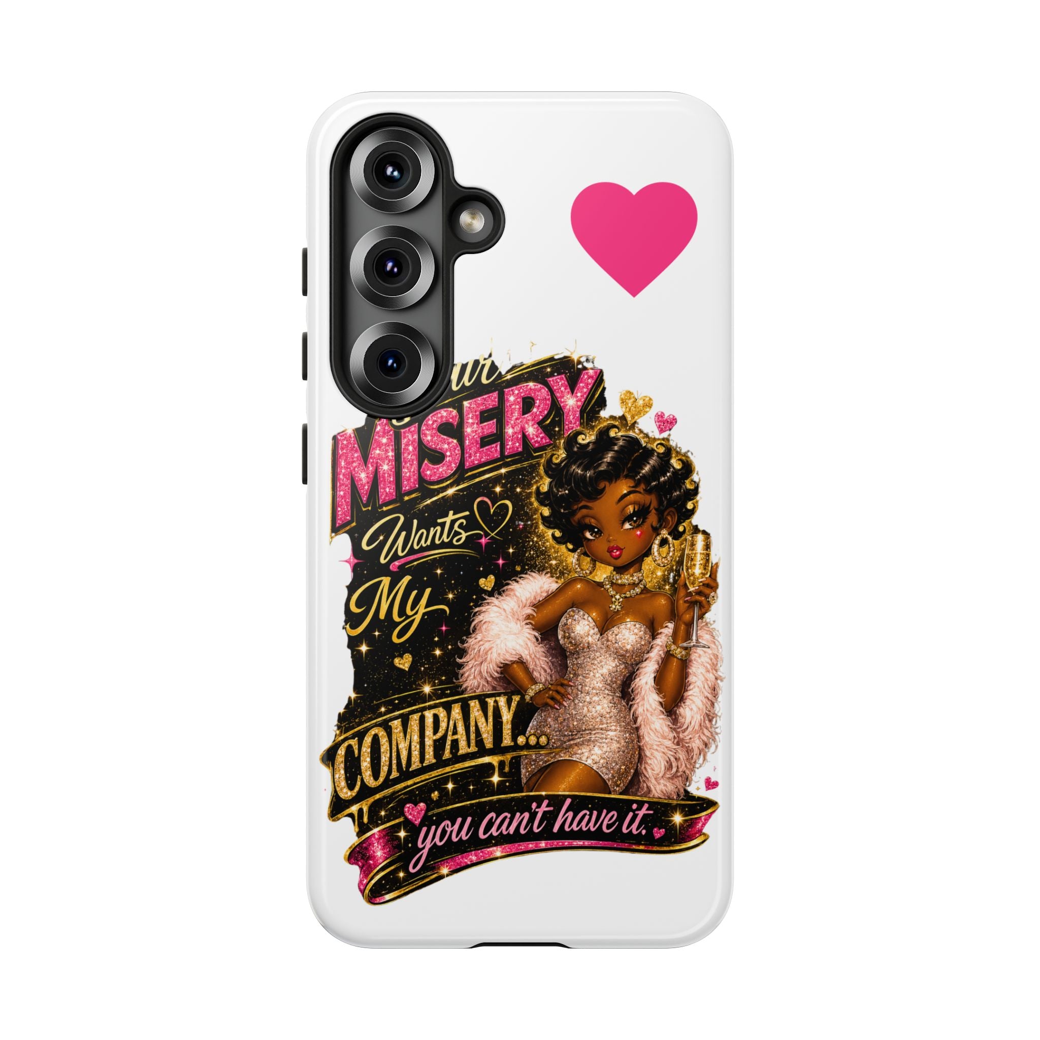 Phone Case — "Your Misery Wants My Company" Retro Graffiti Design