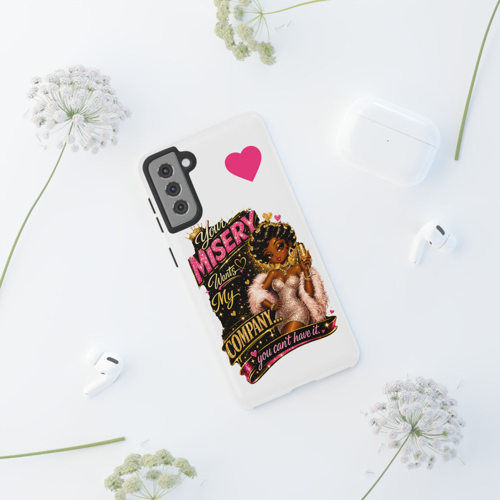 Phone Case — "Your Misery Wants My Company" Retro Graffiti Design