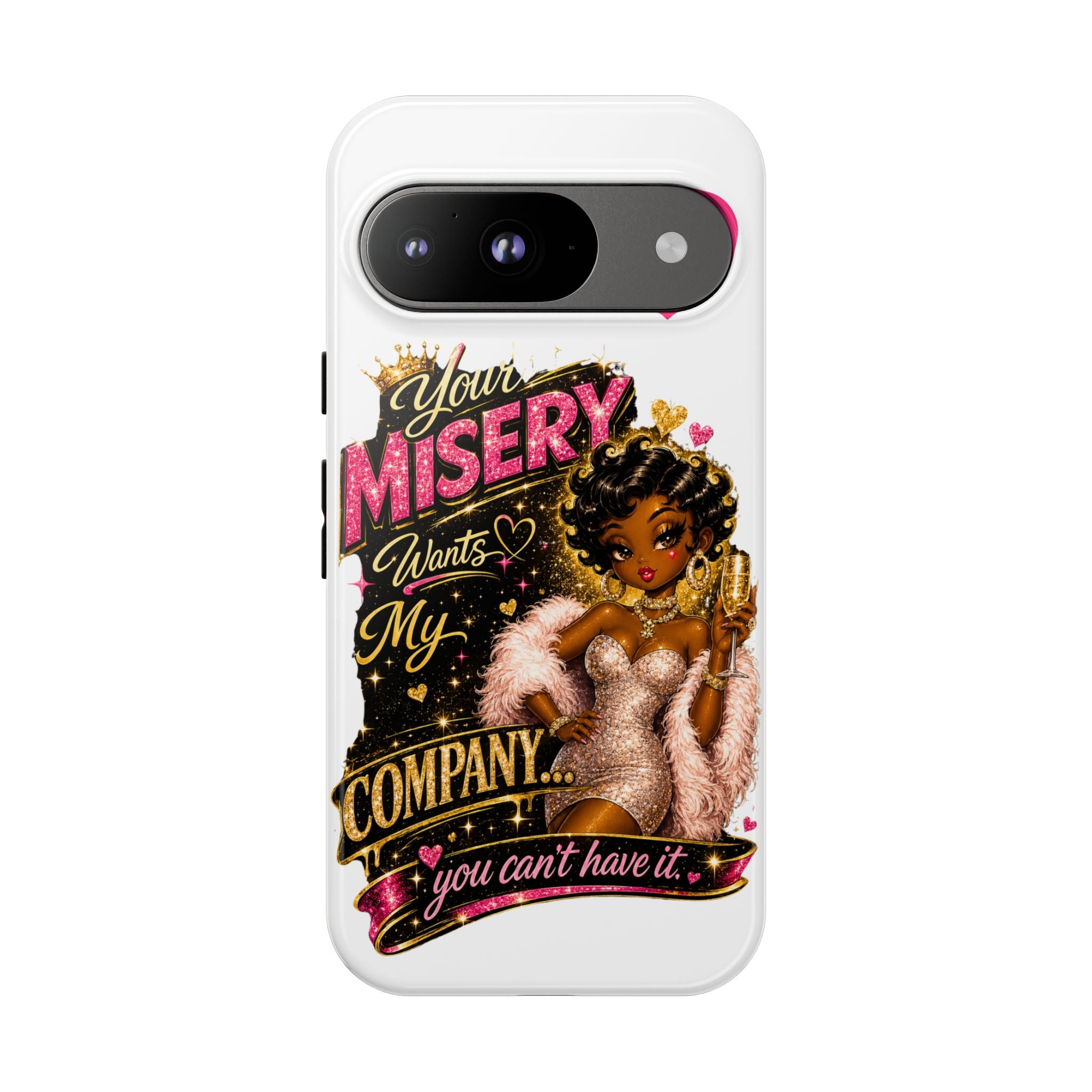 Phone Case — "Your Misery Wants My Company" Retro Graffiti Design