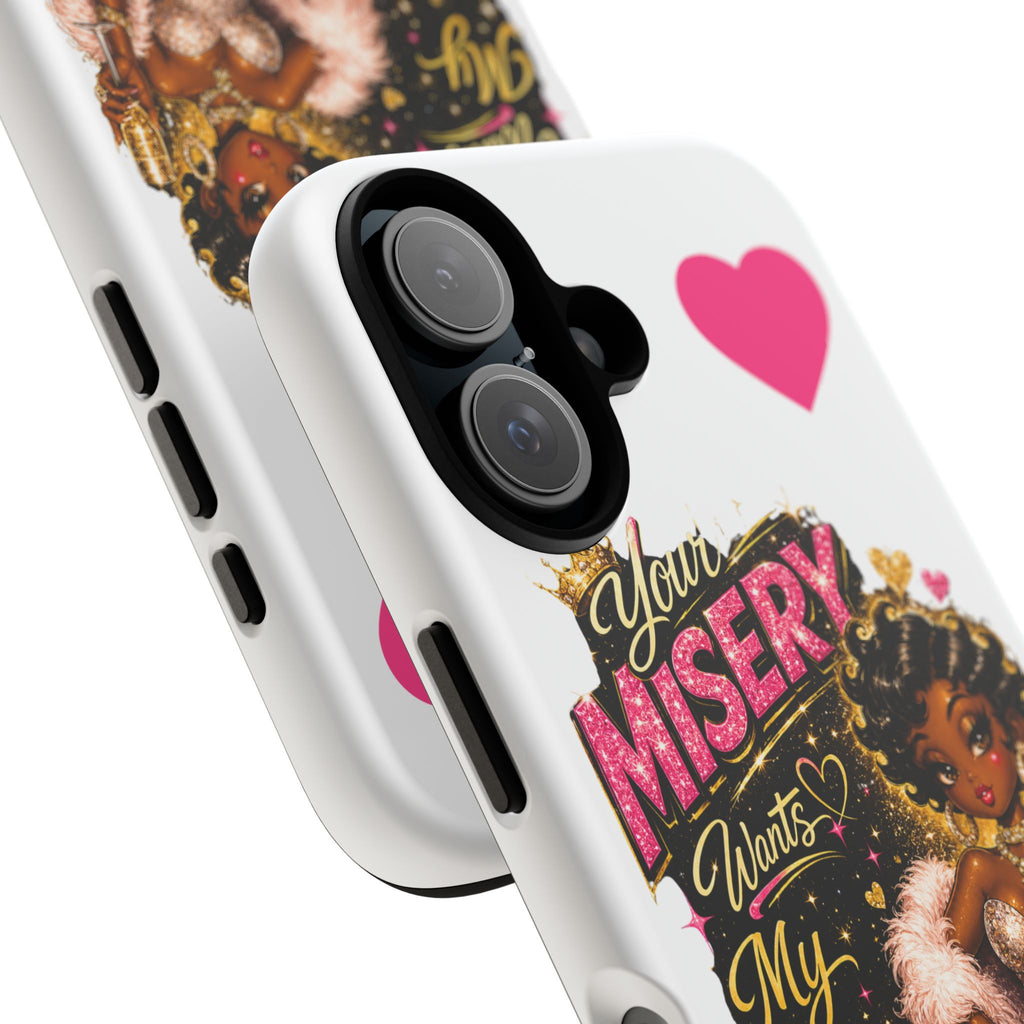 Phone Case — "Your Misery Wants My Company" Retro Graffiti Design