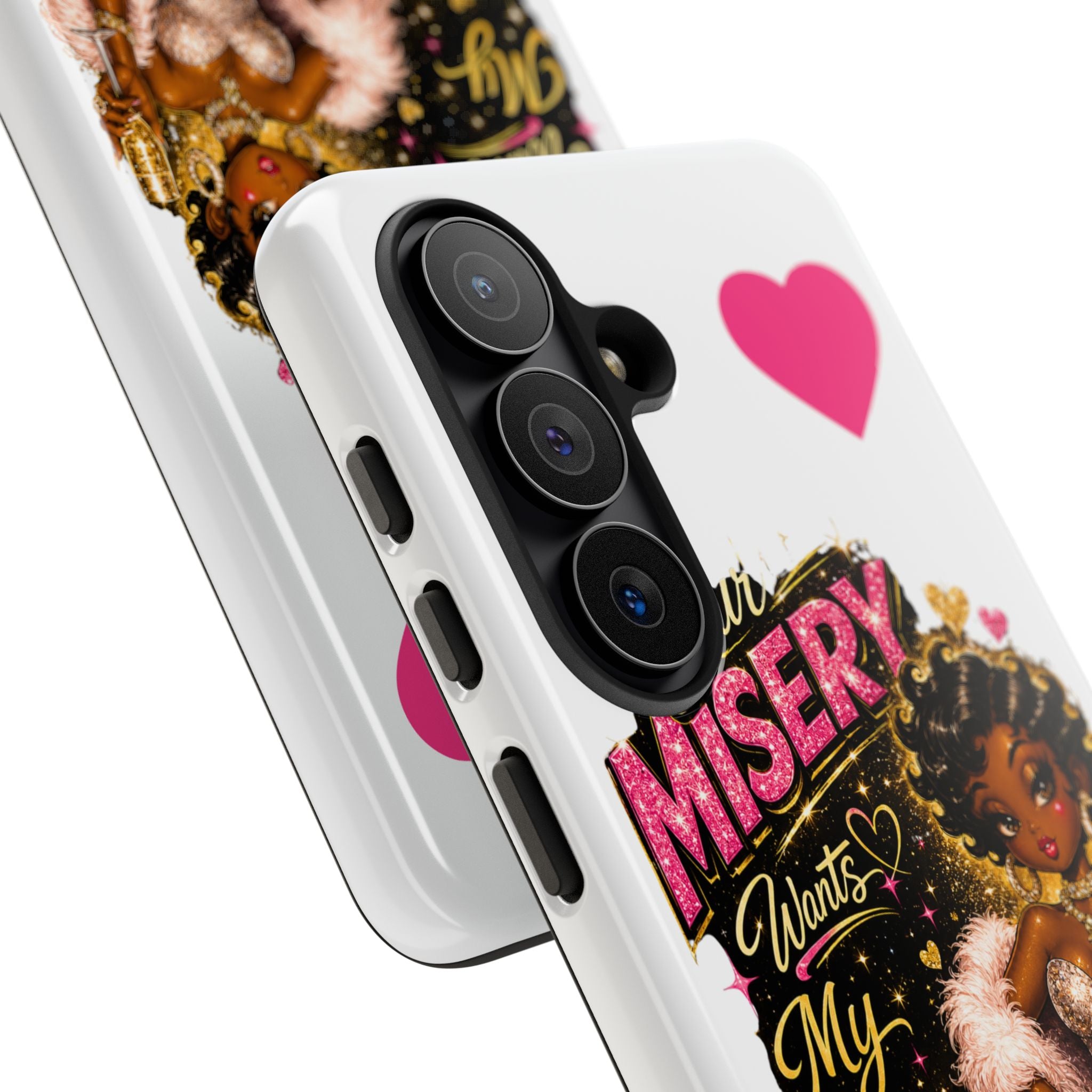 Phone Case — "Your Misery Wants My Company" Retro Graffiti Design