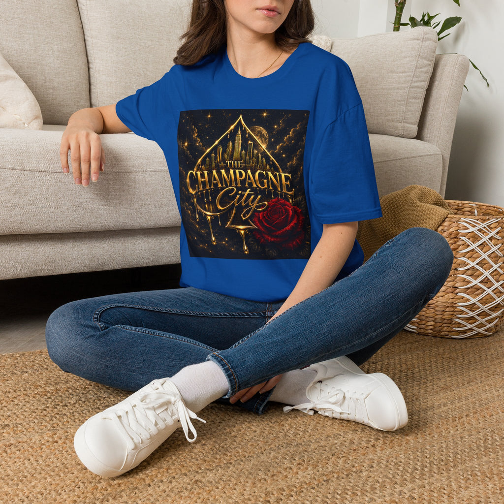 The Champagne City T-Shirt — Golden Skyline Graphic Tee