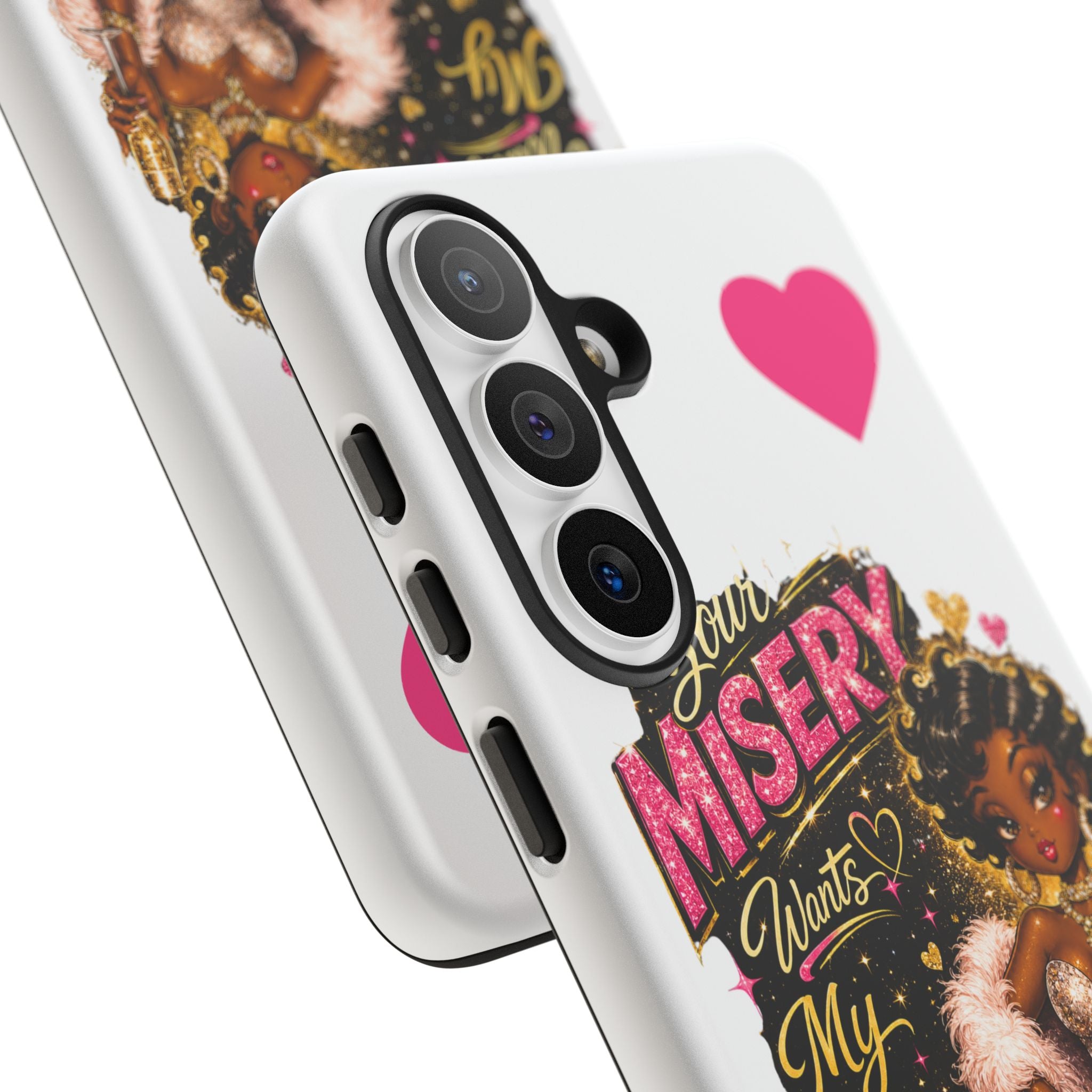 Phone Case — "Your Misery Wants My Company" Retro Graffiti Design