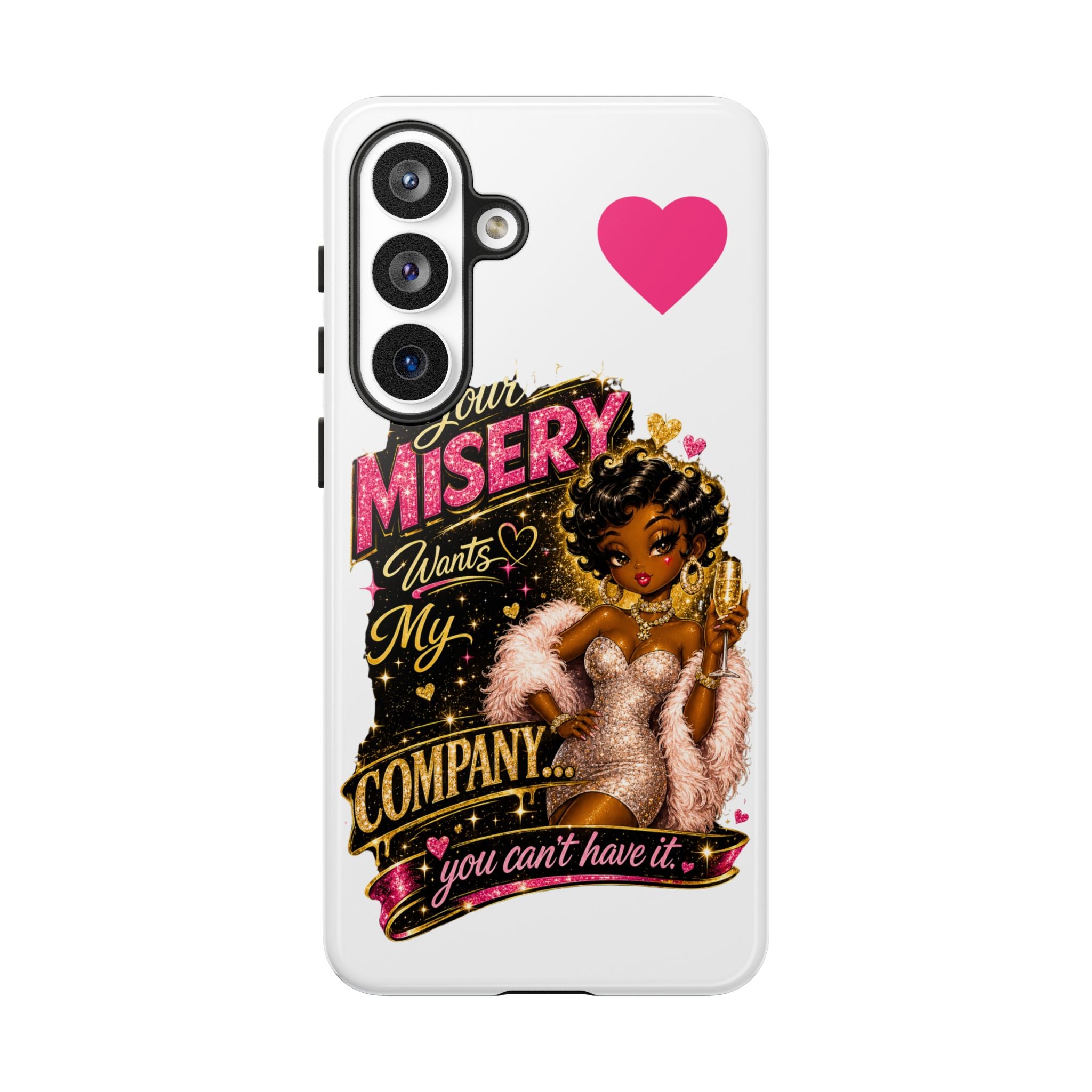 Phone Case — "Your Misery Wants My Company" Retro Graffiti Design