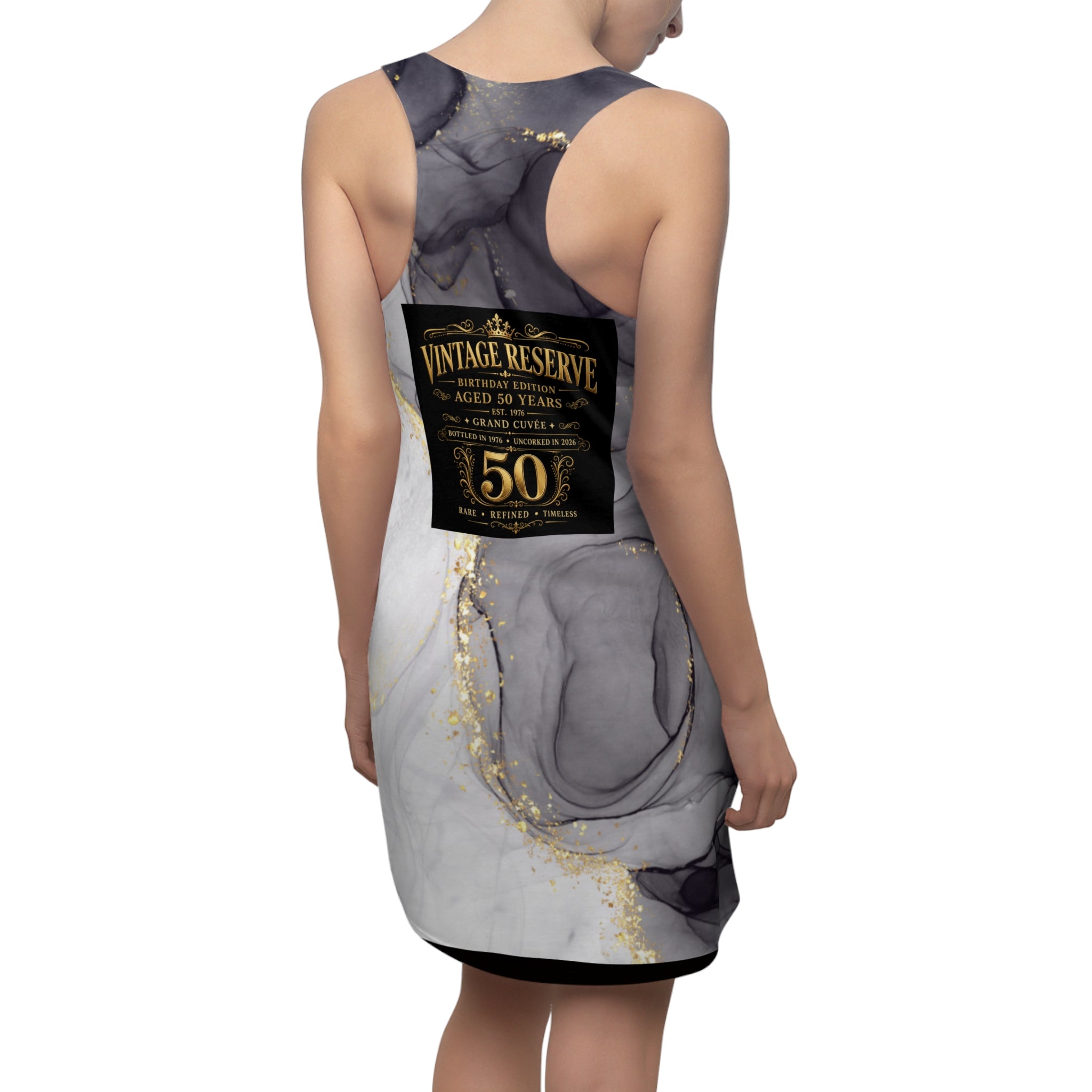 Racerback Dress — "Manifest" 50th Vintage Reserve Afrocentric Birthday Design
