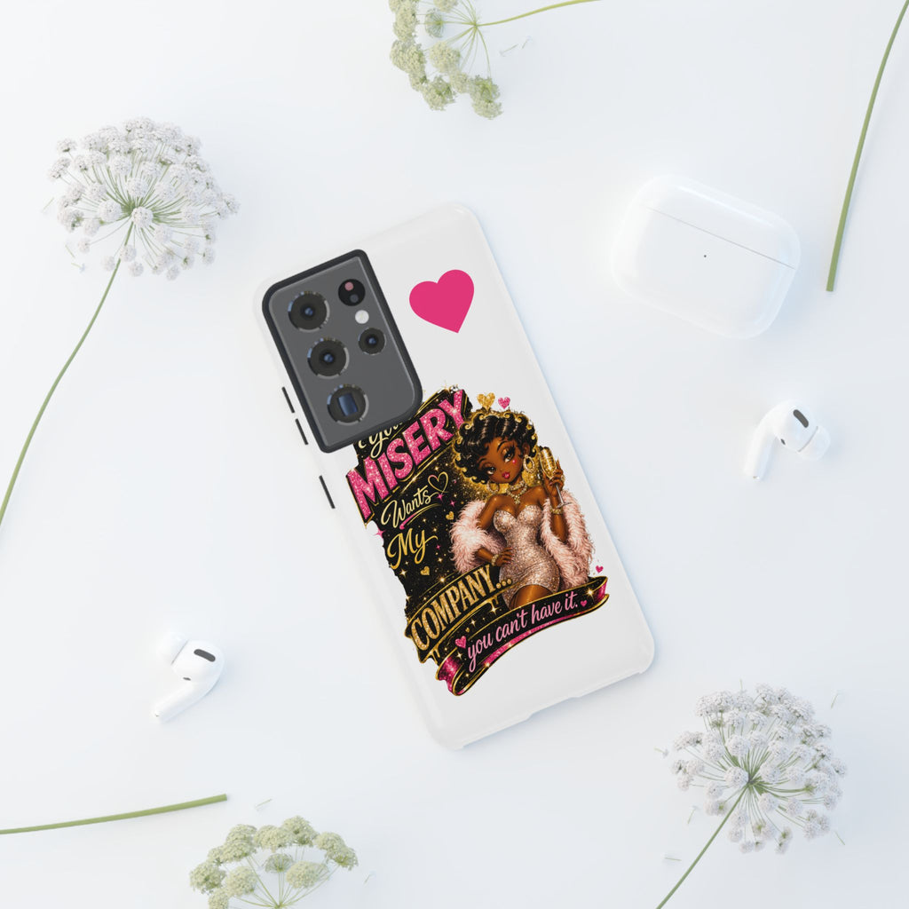 Phone Case — "Your Misery Wants My Company" Retro Graffiti Design