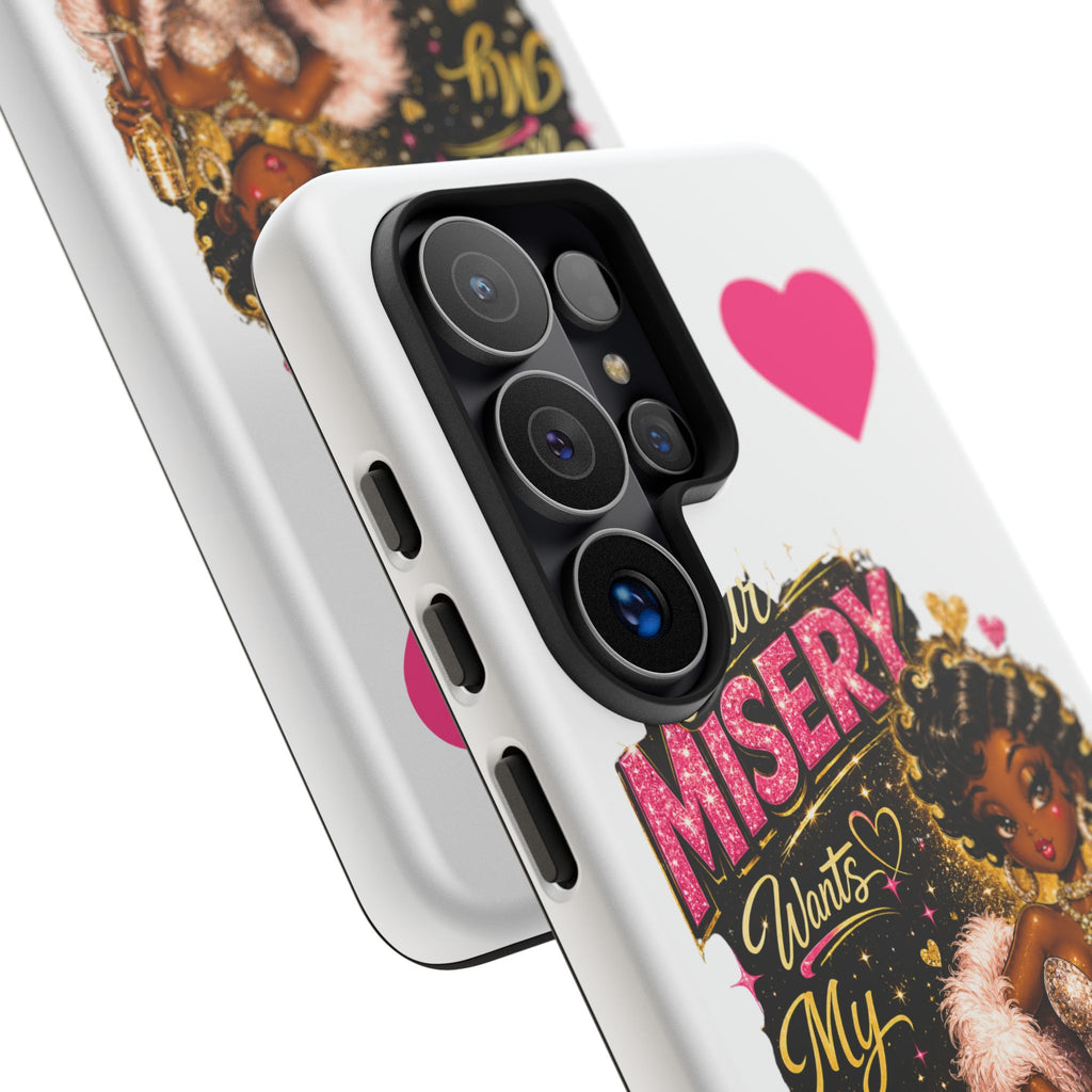 Phone Case — "Your Misery Wants My Company" Retro Graffiti Design