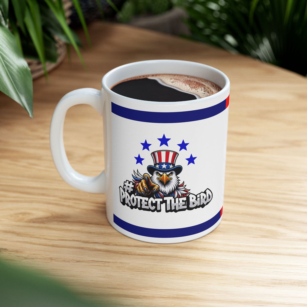 Protect the Bird Ceramic Mug, (11oz, 15oz)