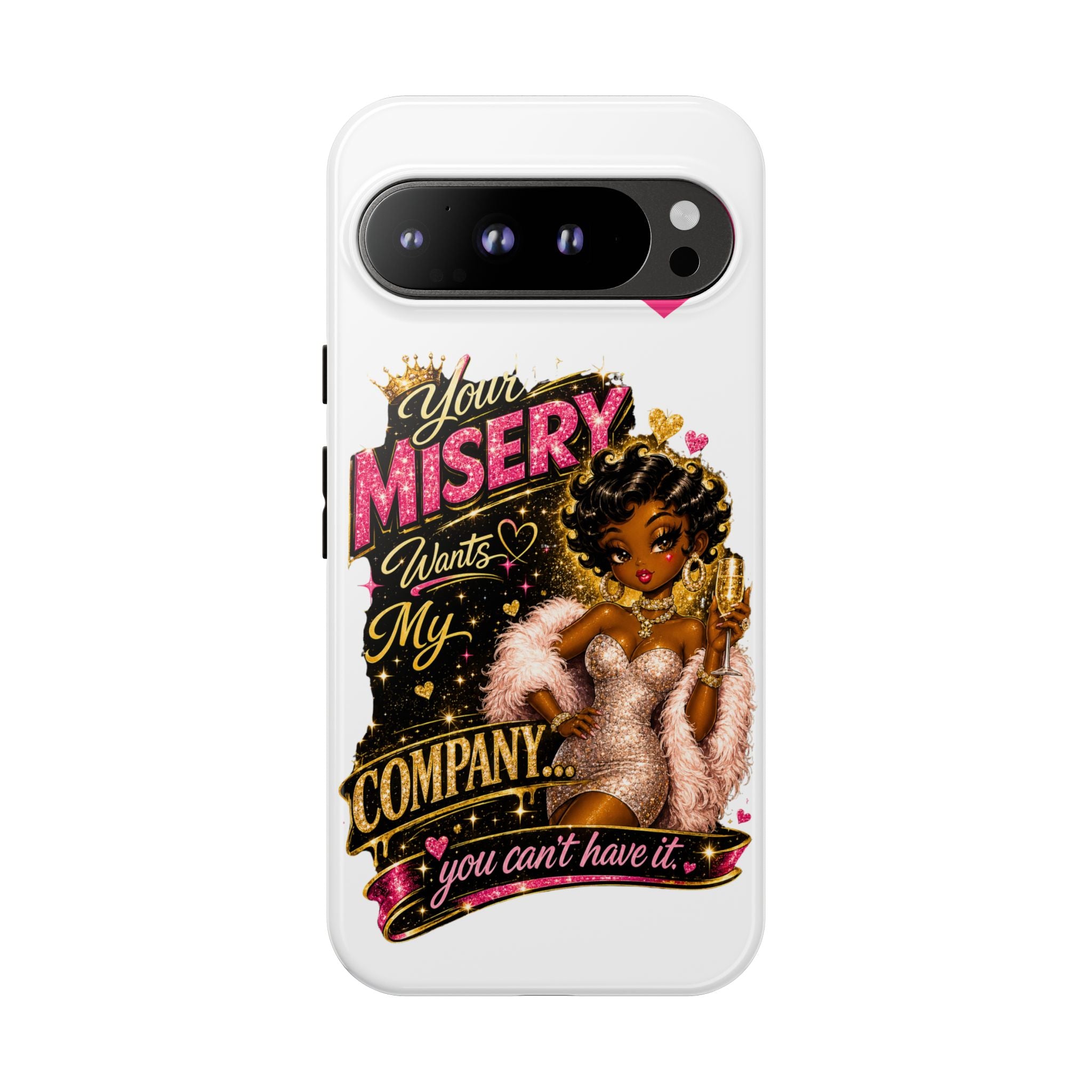 Phone Case — "Your Misery Wants My Company" Retro Graffiti Design