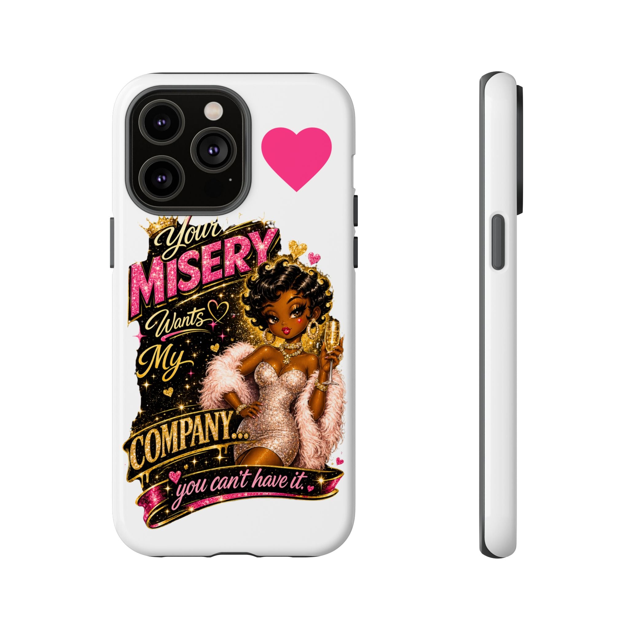 Phone Case — "Your Misery Wants My Company" Retro Graffiti Design