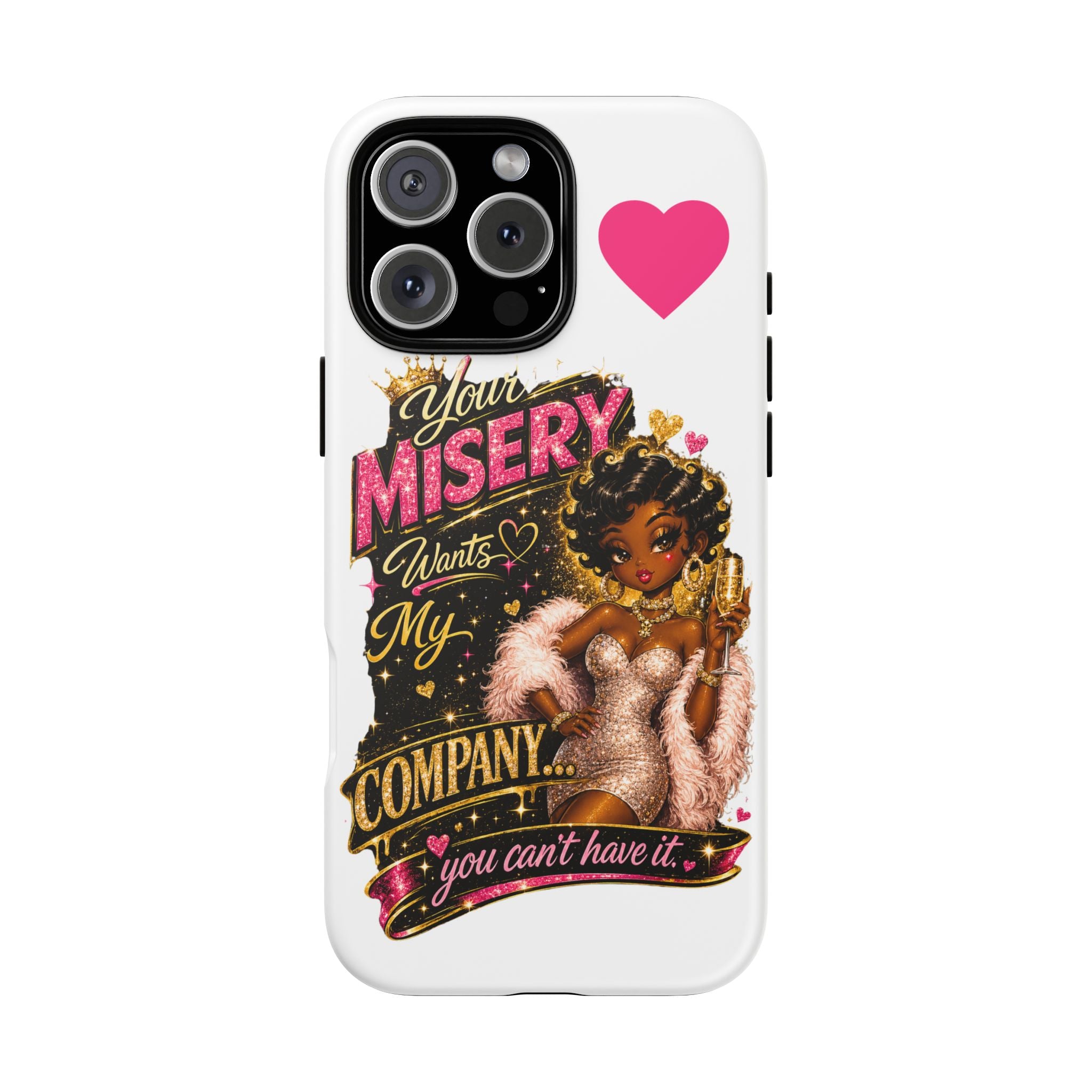 Phone Case — "Your Misery Wants My Company" Retro Graffiti Design